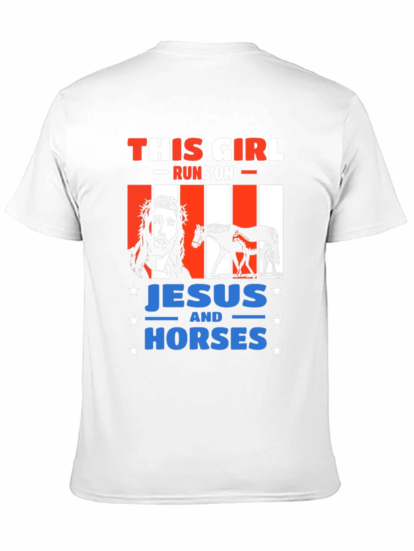 Black This Girl Runs On Jesus and Horses T-Shirt view 11