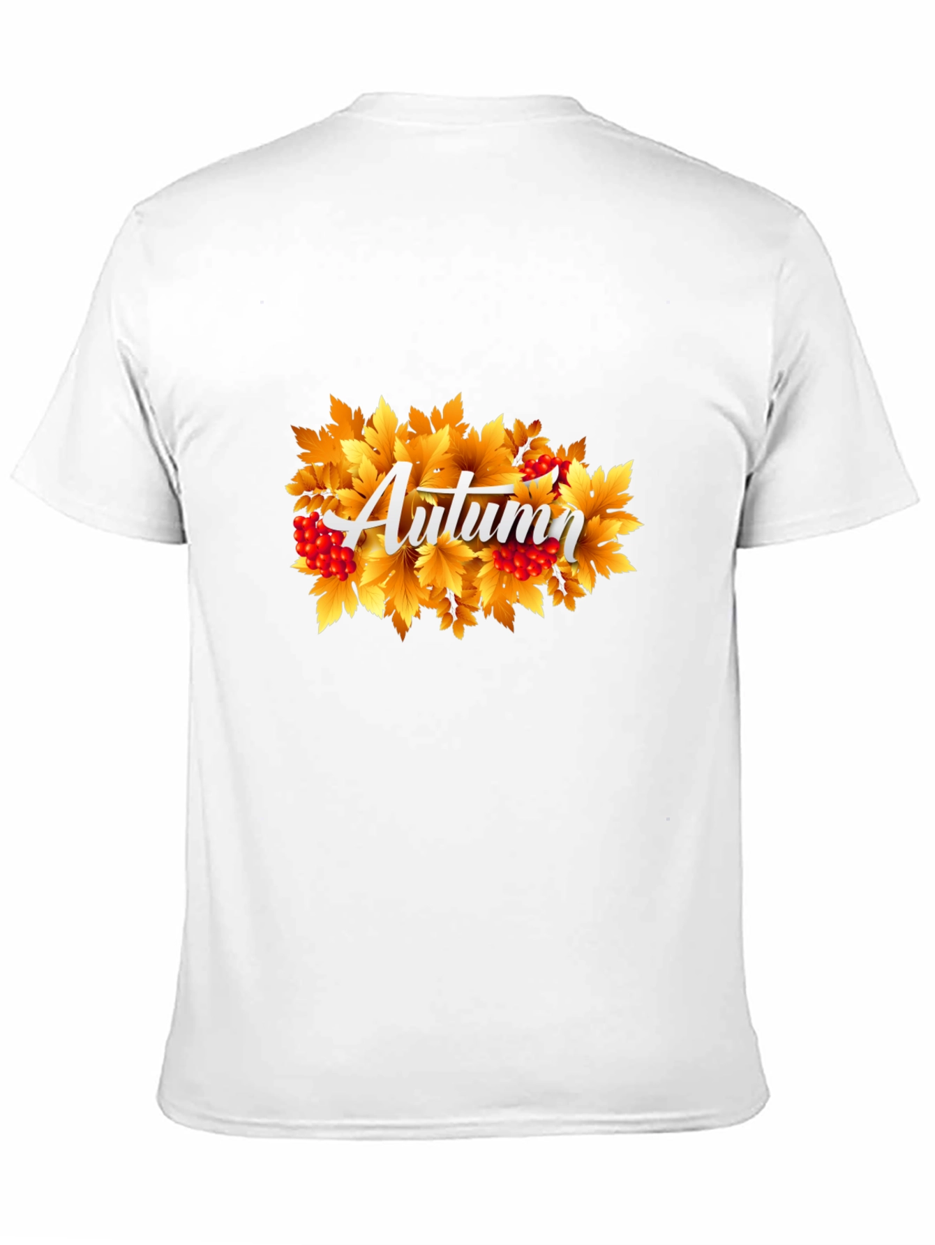 Black Autumn Leaves Graphic Tee - Black Cotton view 11