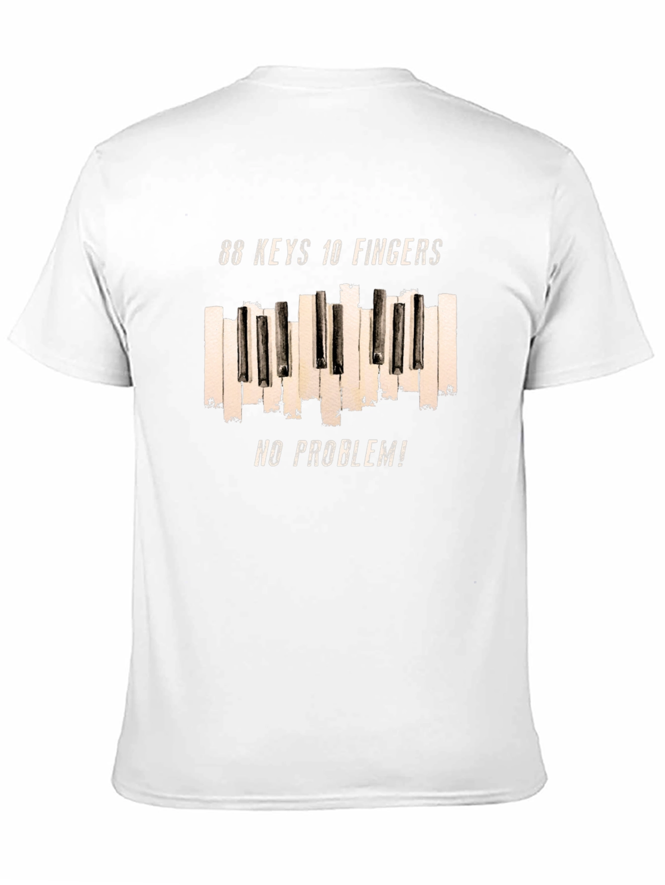 Black 88 Keys 10 Fingers No Problem T-Shirt view 11