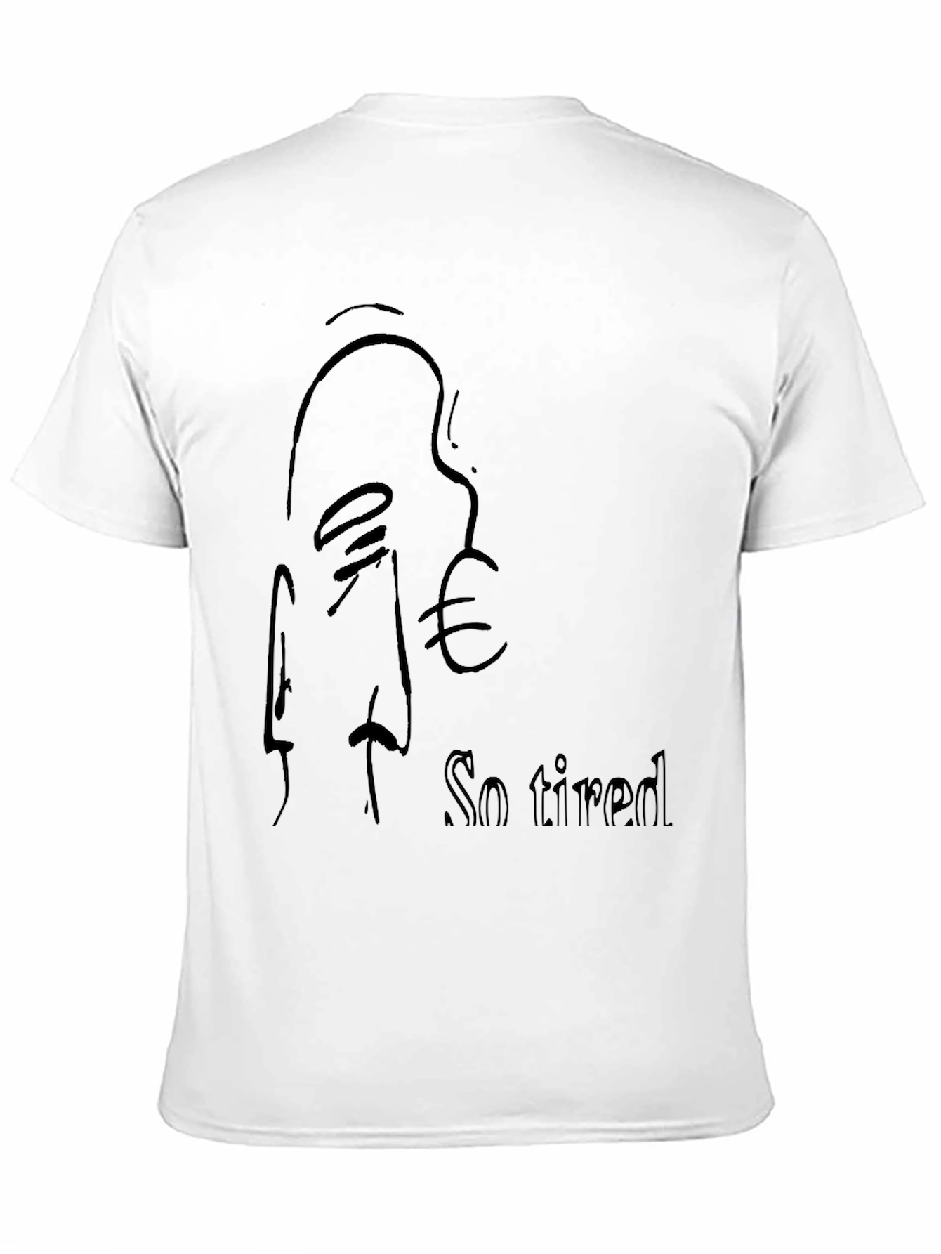 Black So Tired Black T-Shirt - Relaxed Fit view 11