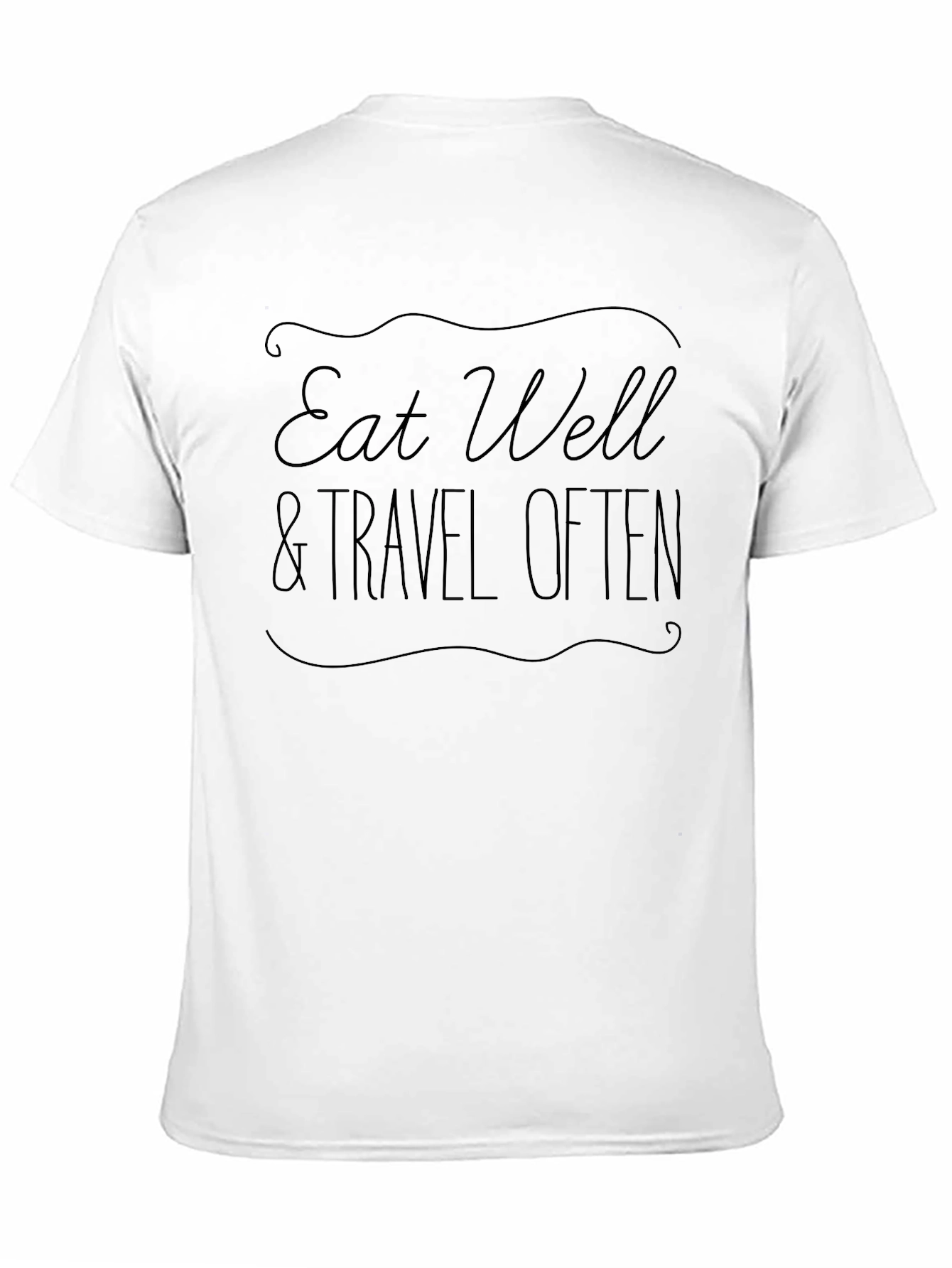 Black Eat Well & Travel Often Black T-Shirt view 11