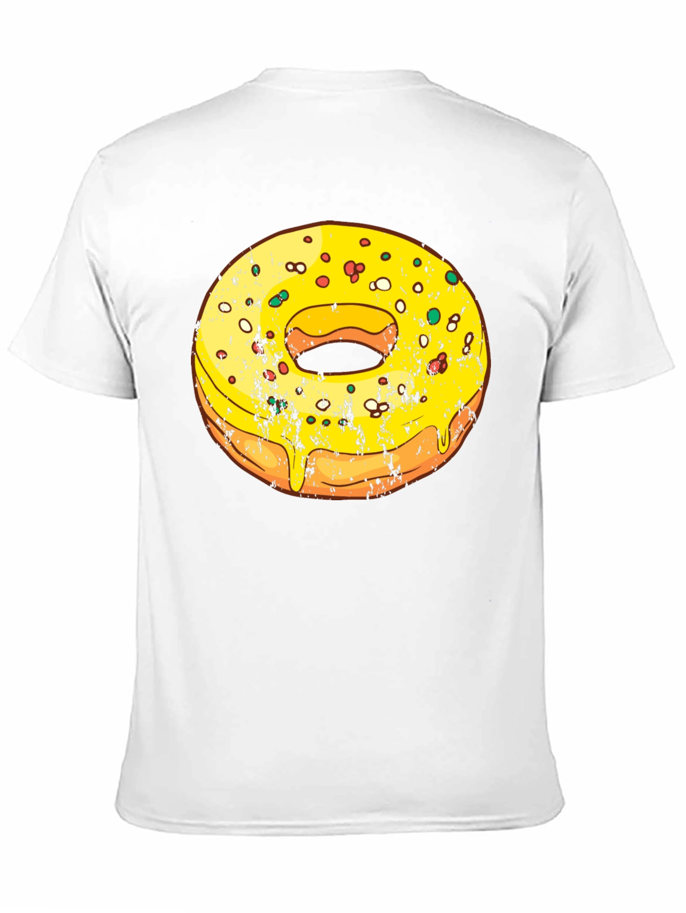Black Donut Graphic Tee - Fun Foodie T-Shirt view 11