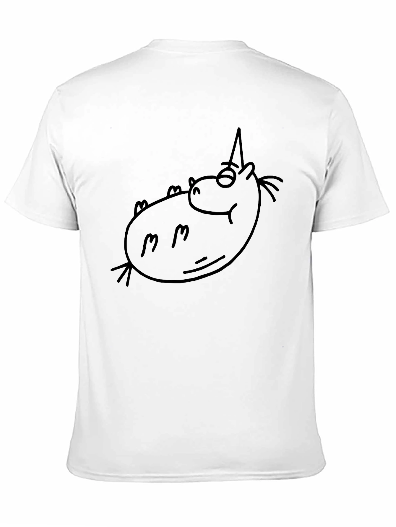 Black Funny Unicorn T-Shirt - Black Cotton Tee view 11