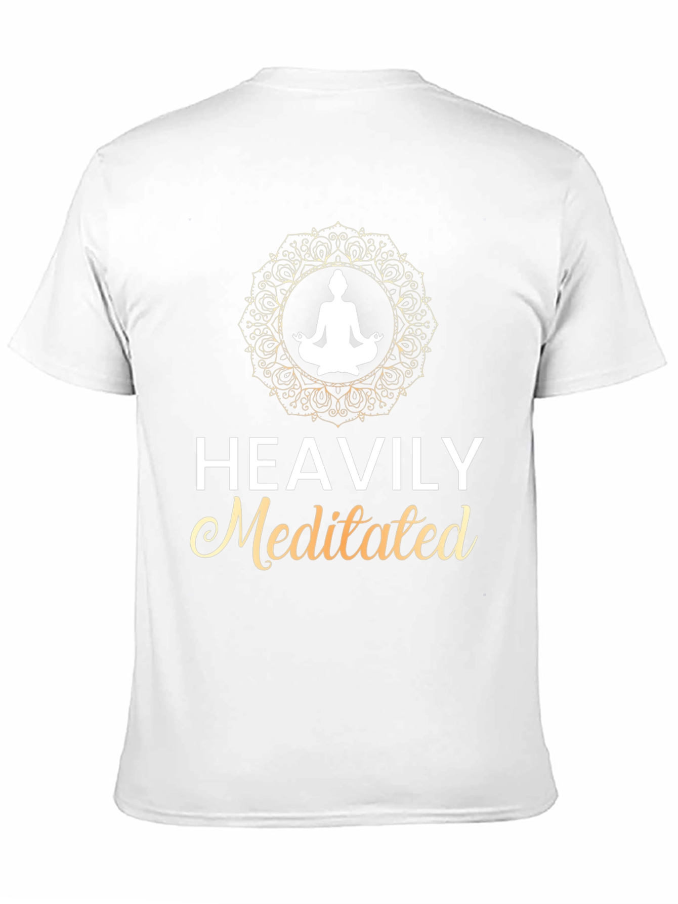 Black Heavily Meditated T-Shirt - Yoga & Mindfulness view 11