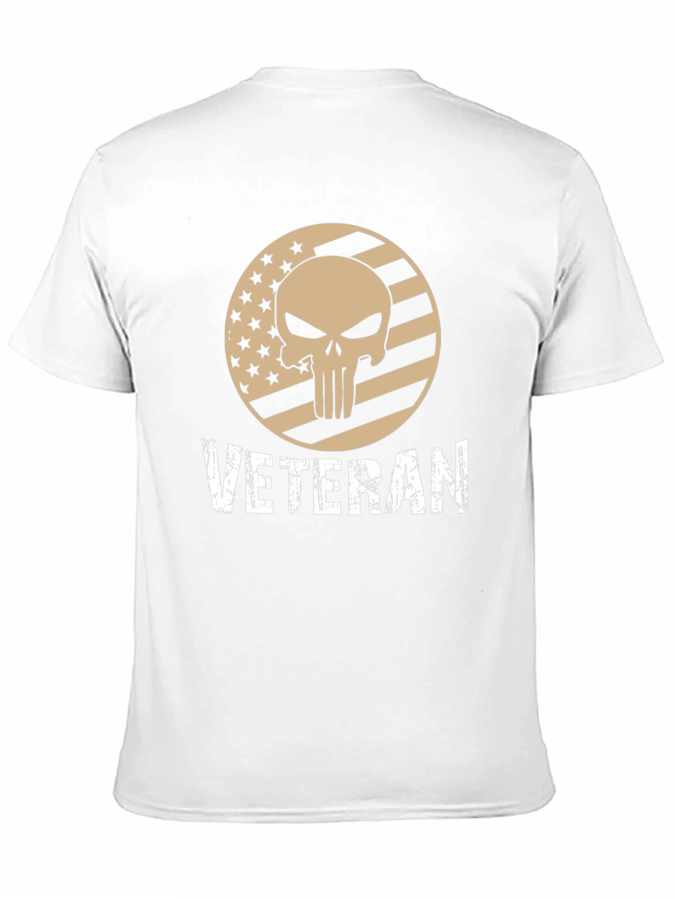 Black Veteran Punisher Skull Graphic T-Shirt view 11