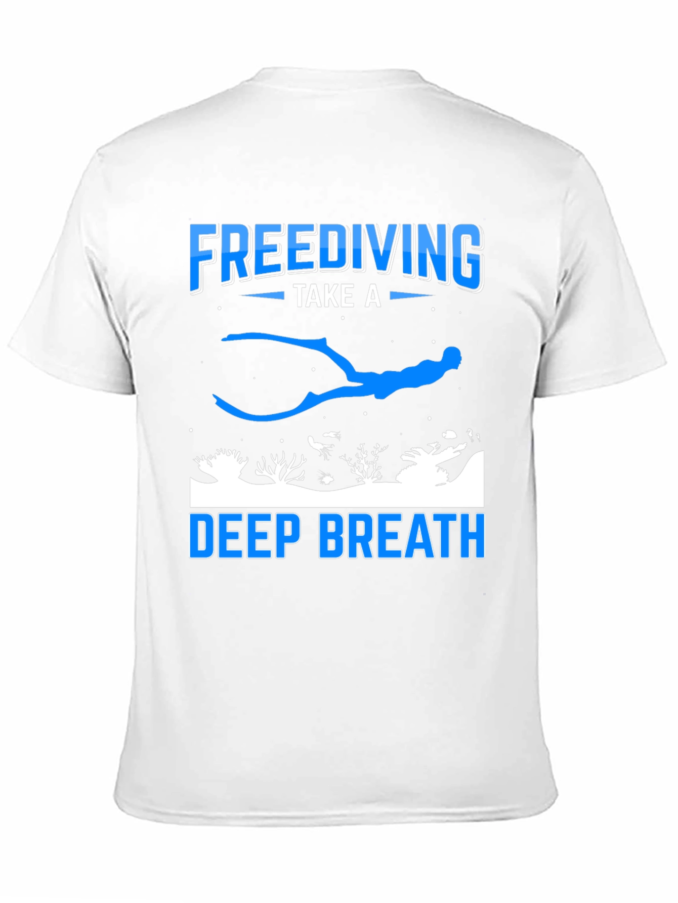 Black Freediving Deep Breath Graphic T-Shirt view 11