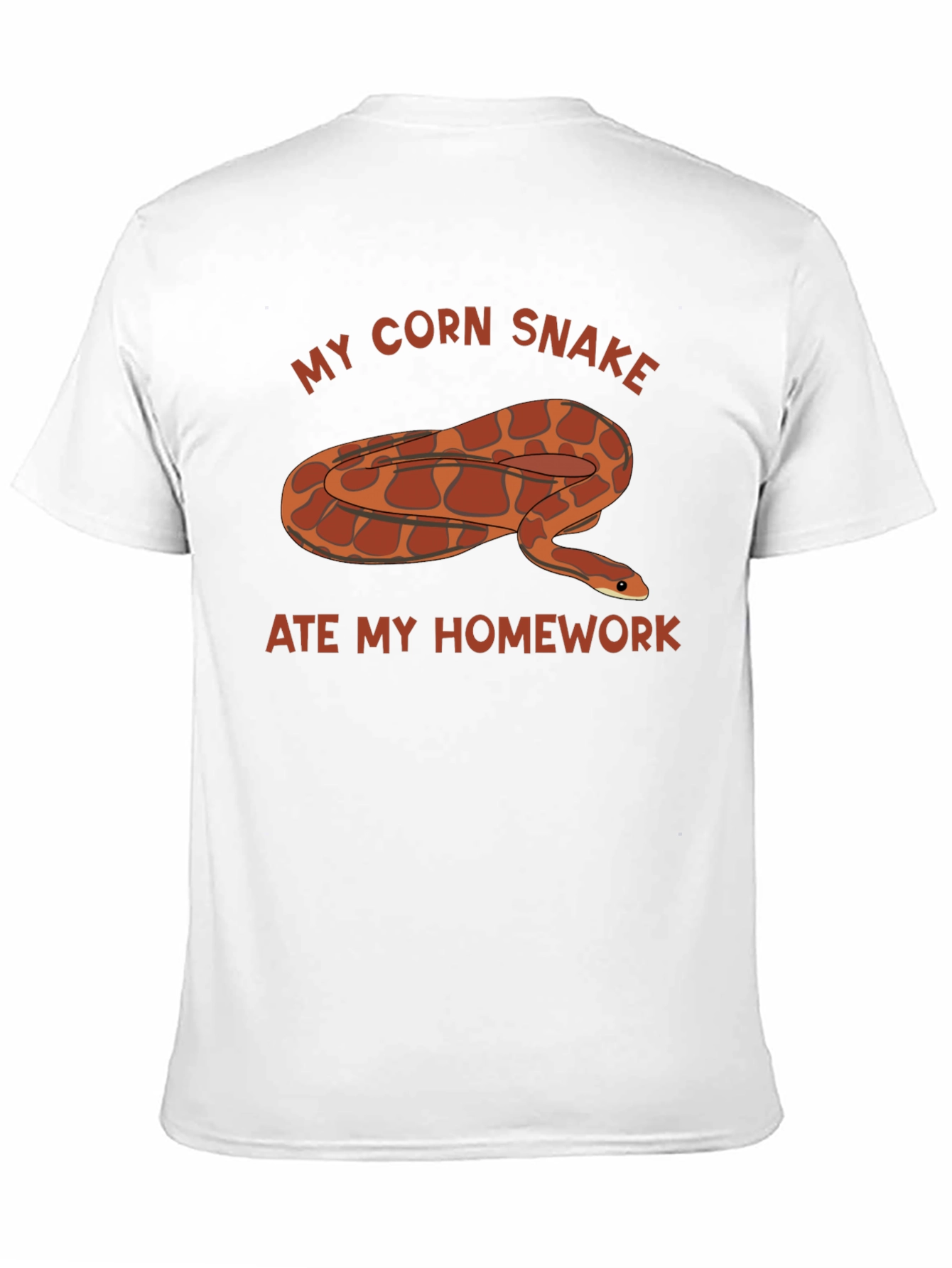 Black My Corn Snake Ate My Homework T-Shirt view 11