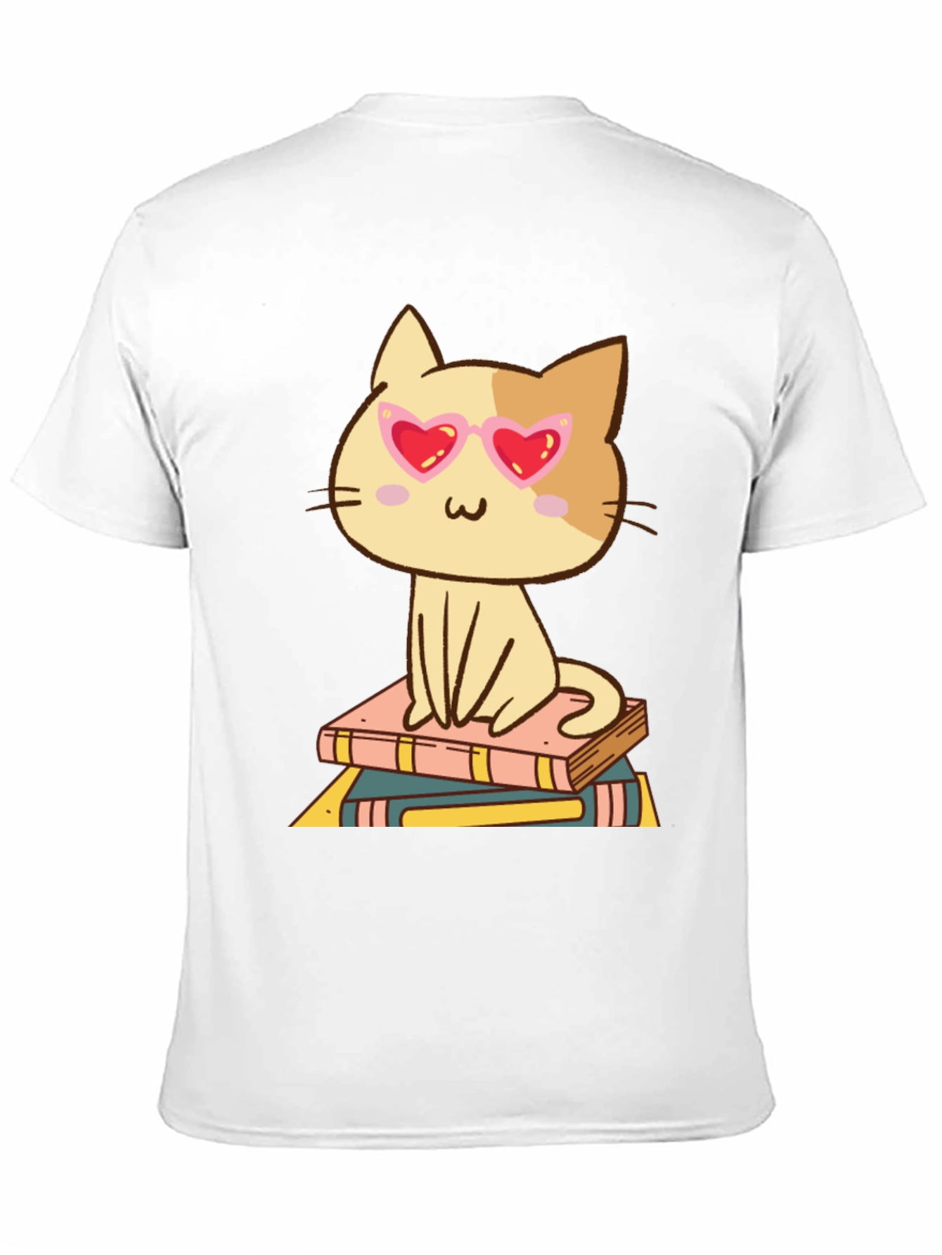 Black Cute Cat Reading Books T-Shirt view 11