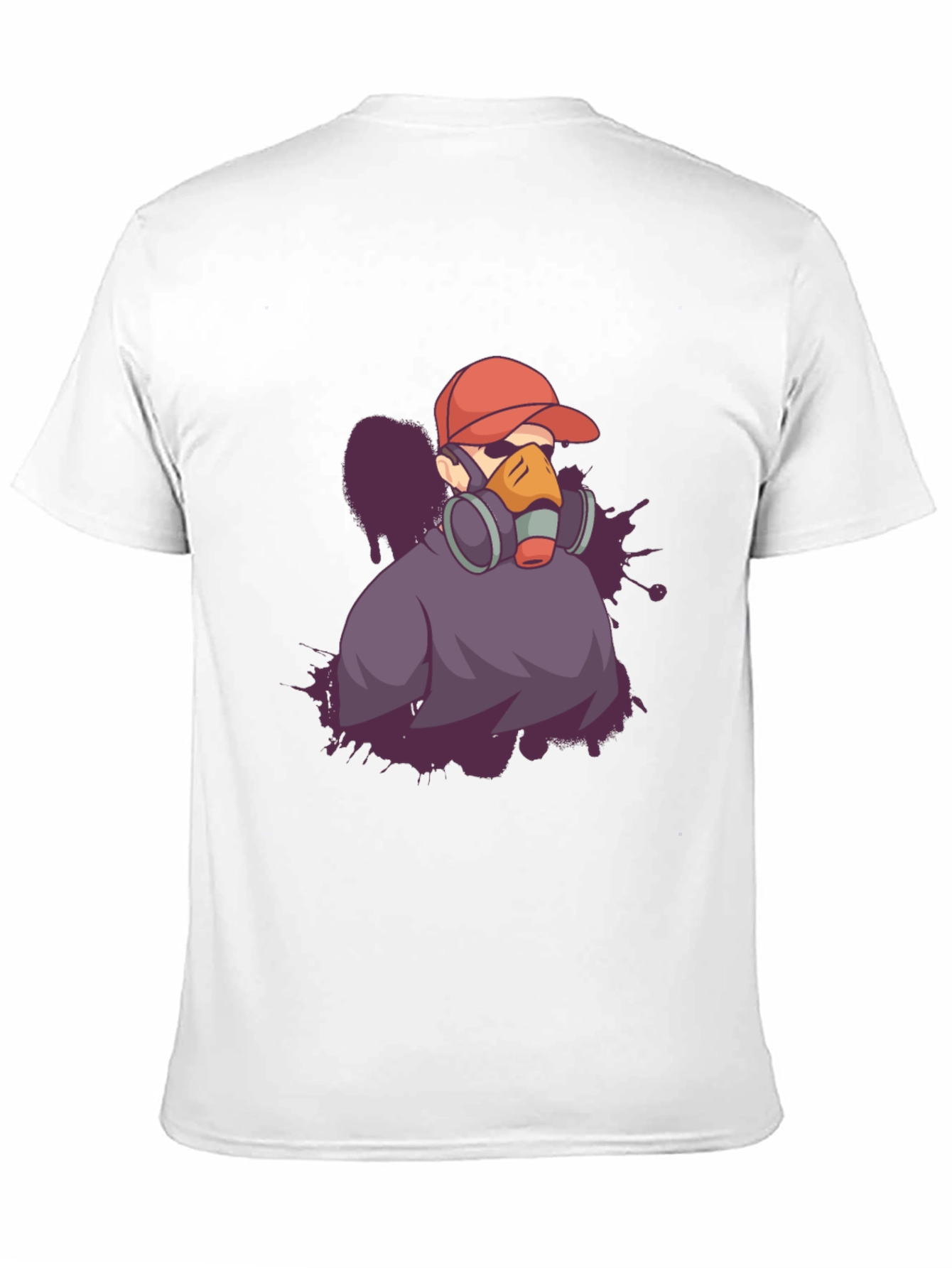 Black Urban Style Graphic Tee - Gas Mask Artist view 11