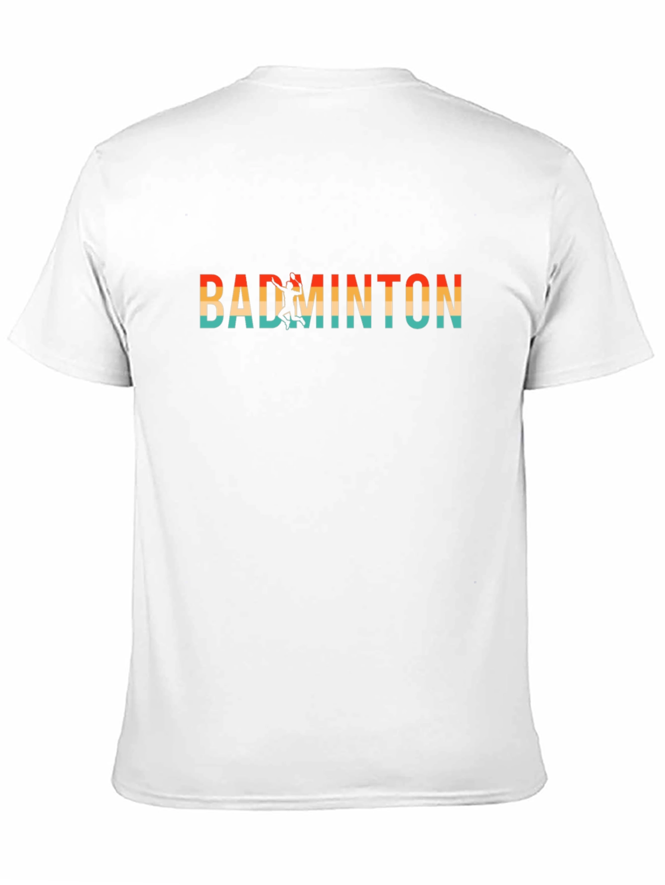 Black Retro Badminton Player Graphic Tee - Black view 11