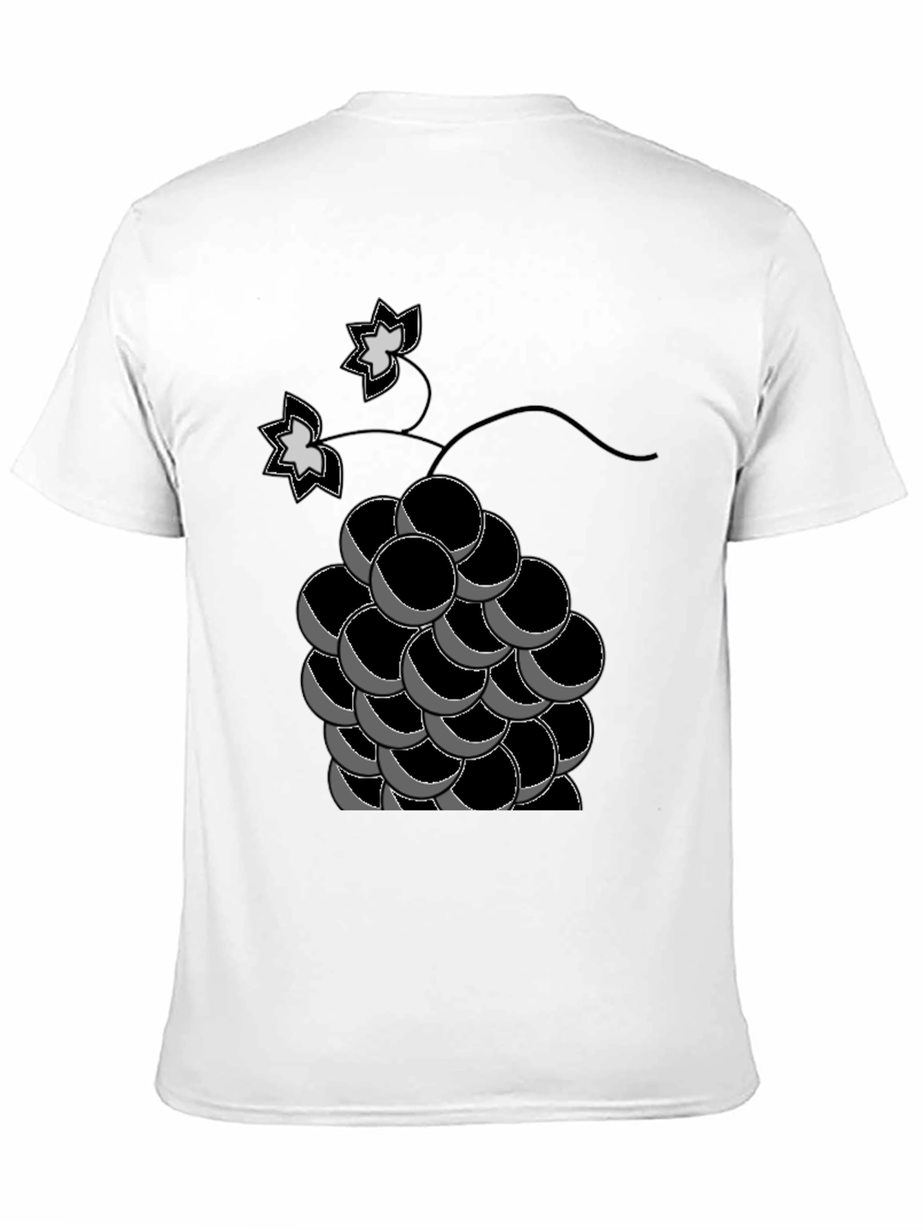 Black Grapes Graphic Tee - Black Cotton T-Shirt view 11