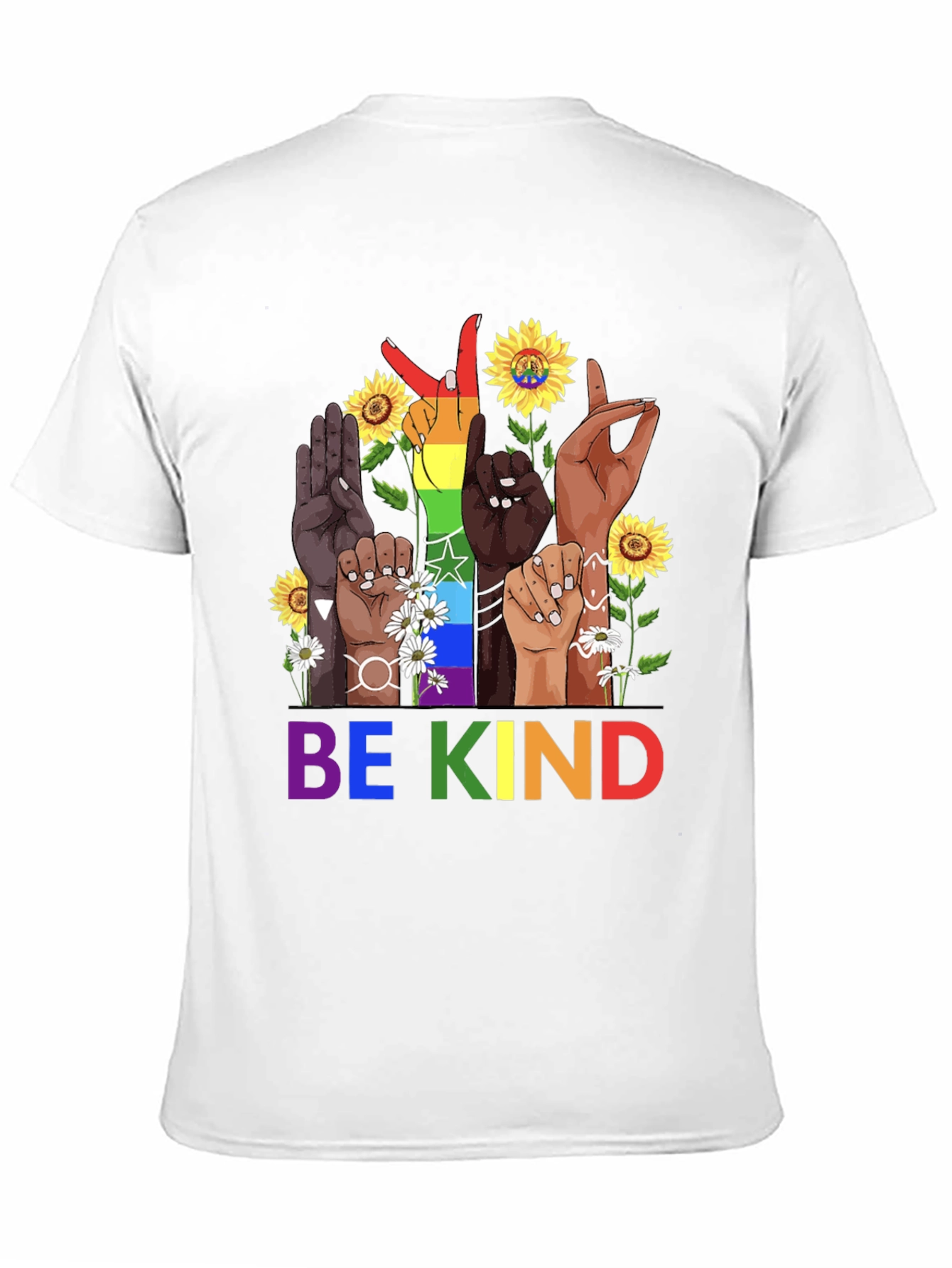 Black Be Kind Diversity Hands Graphic Tee - Unisex view 11