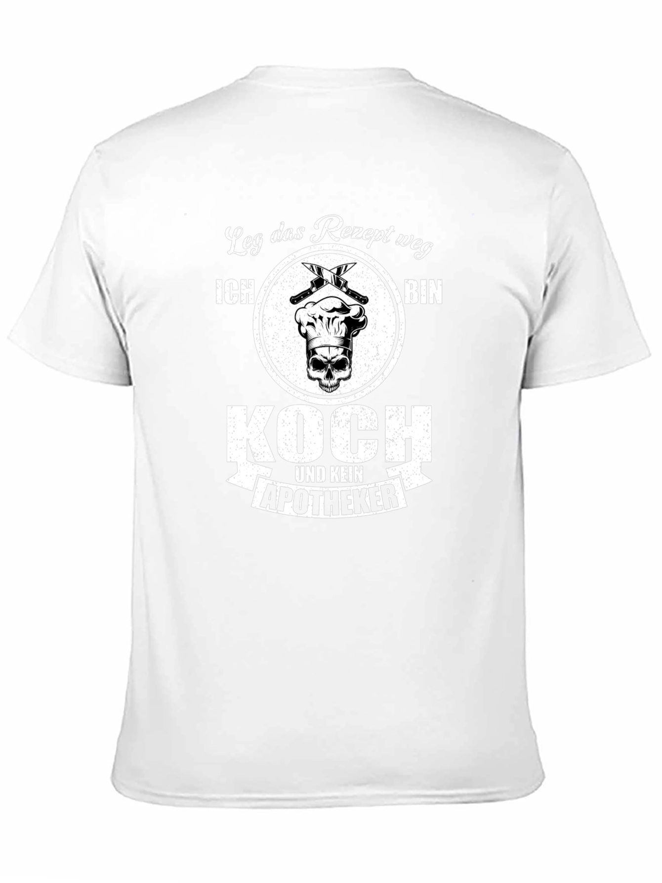 Black Chef Skull T-Shirt: Recipe for Disaster view 11