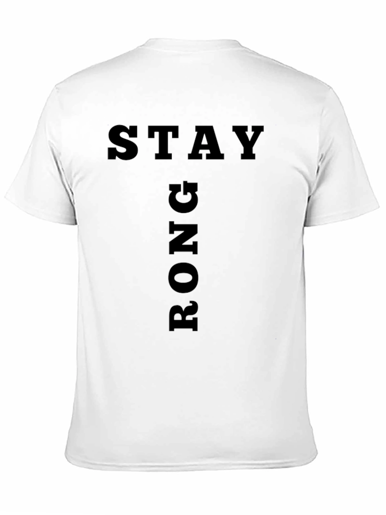 Black Stay Strong Graphic Black T-Shirt view 11