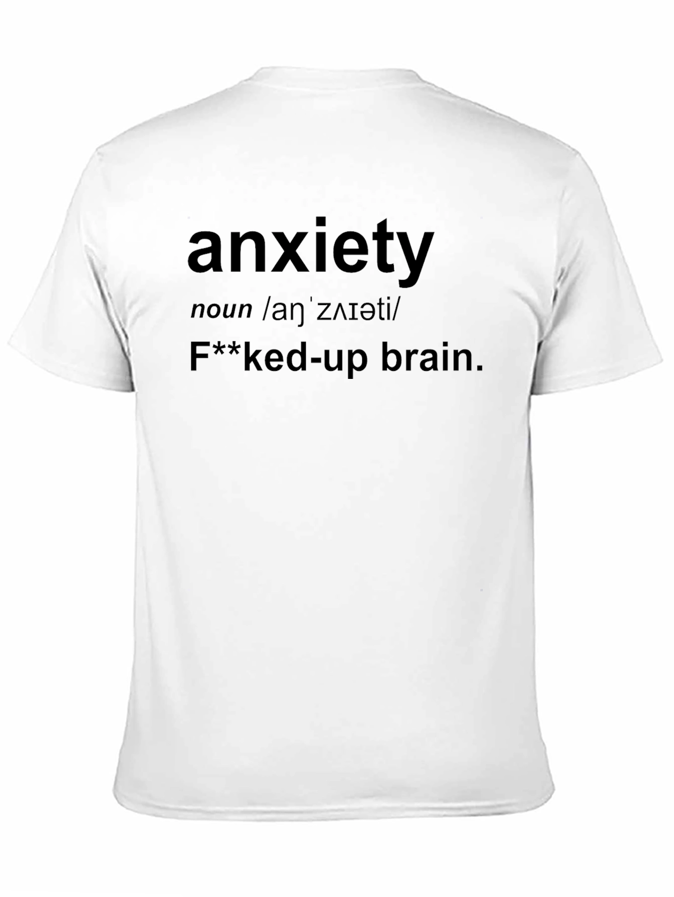 Black Anxiety Definition Graphic Tee - Unisex Black T-Shirt view 11