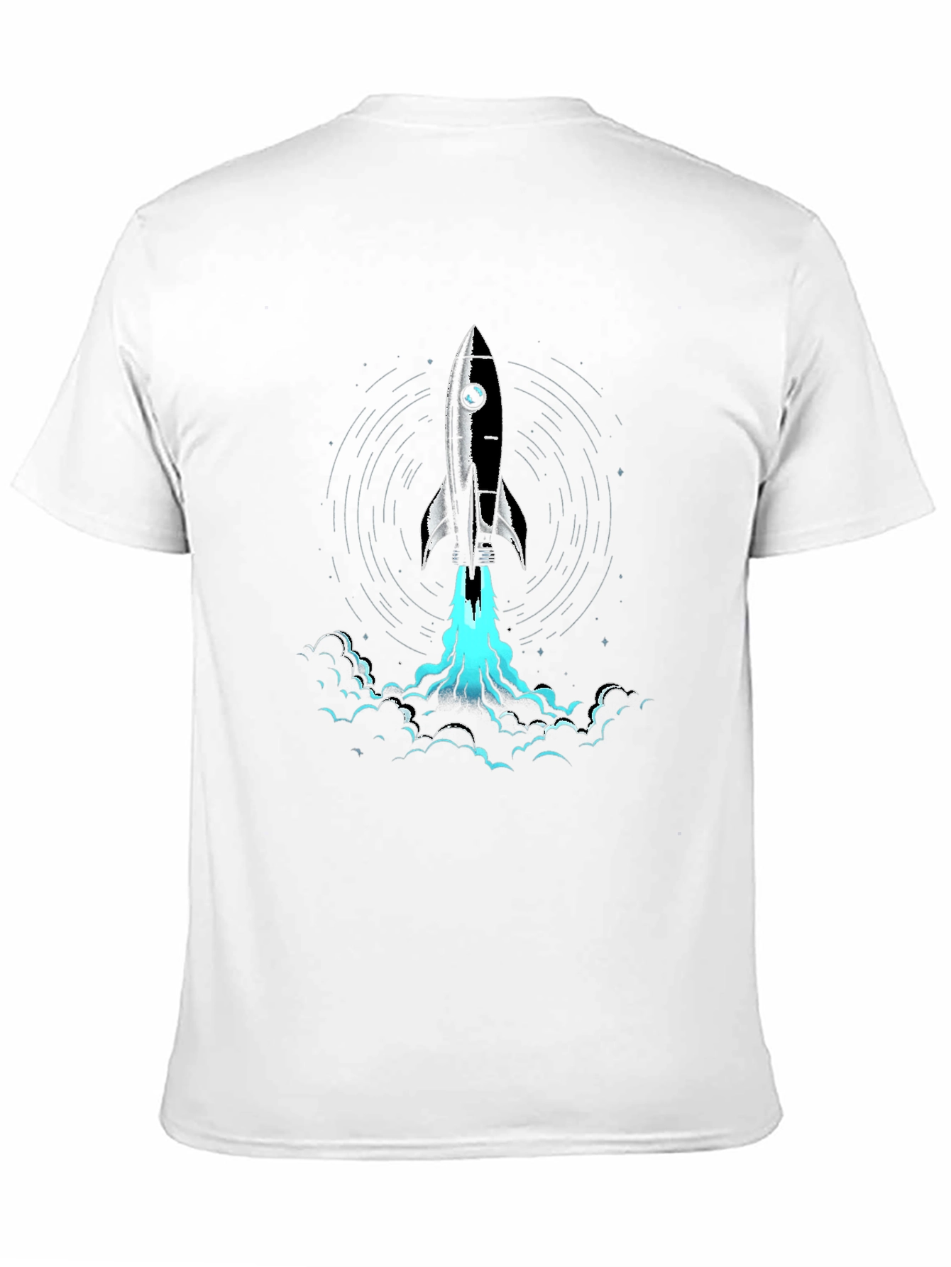 Black Rocket Launch Graphic Tee - Soft Cotton Blend view 11