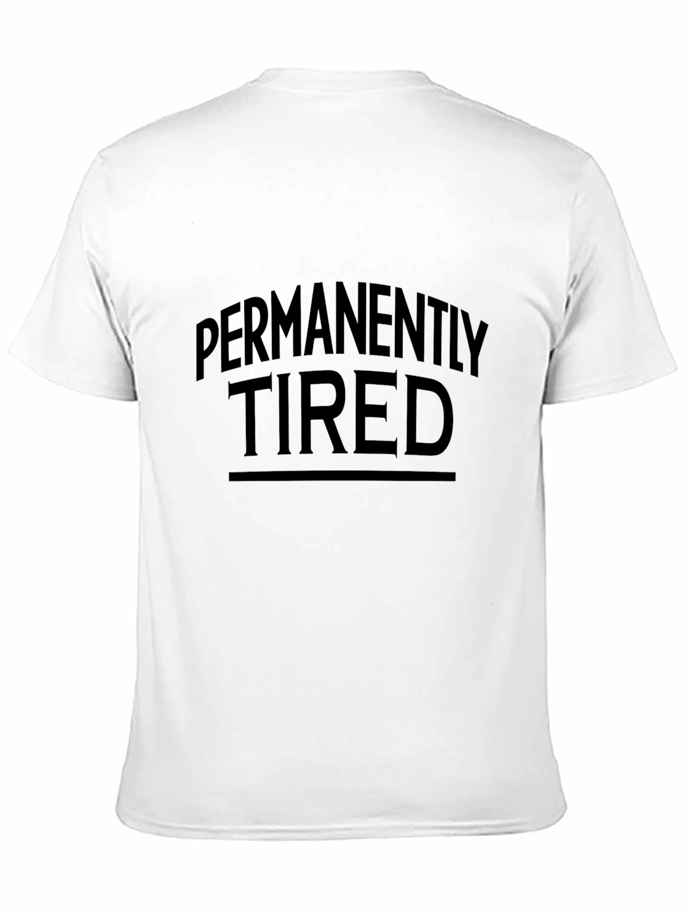 Black Permanently Tired Graphic Tee - Black Cotton T-Shirt view 11