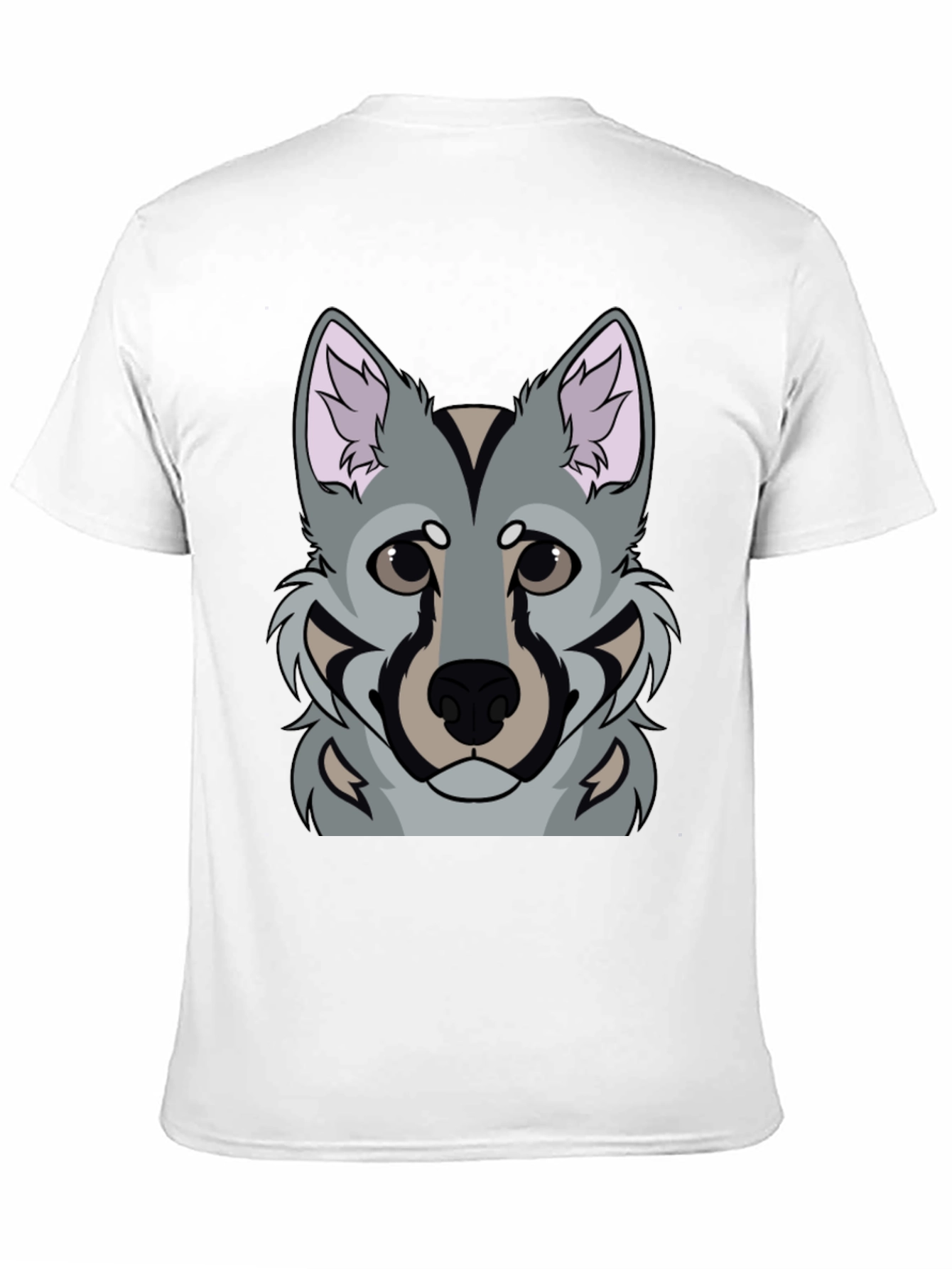 Black Wolf Graphic Print Black T-Shirt view 11