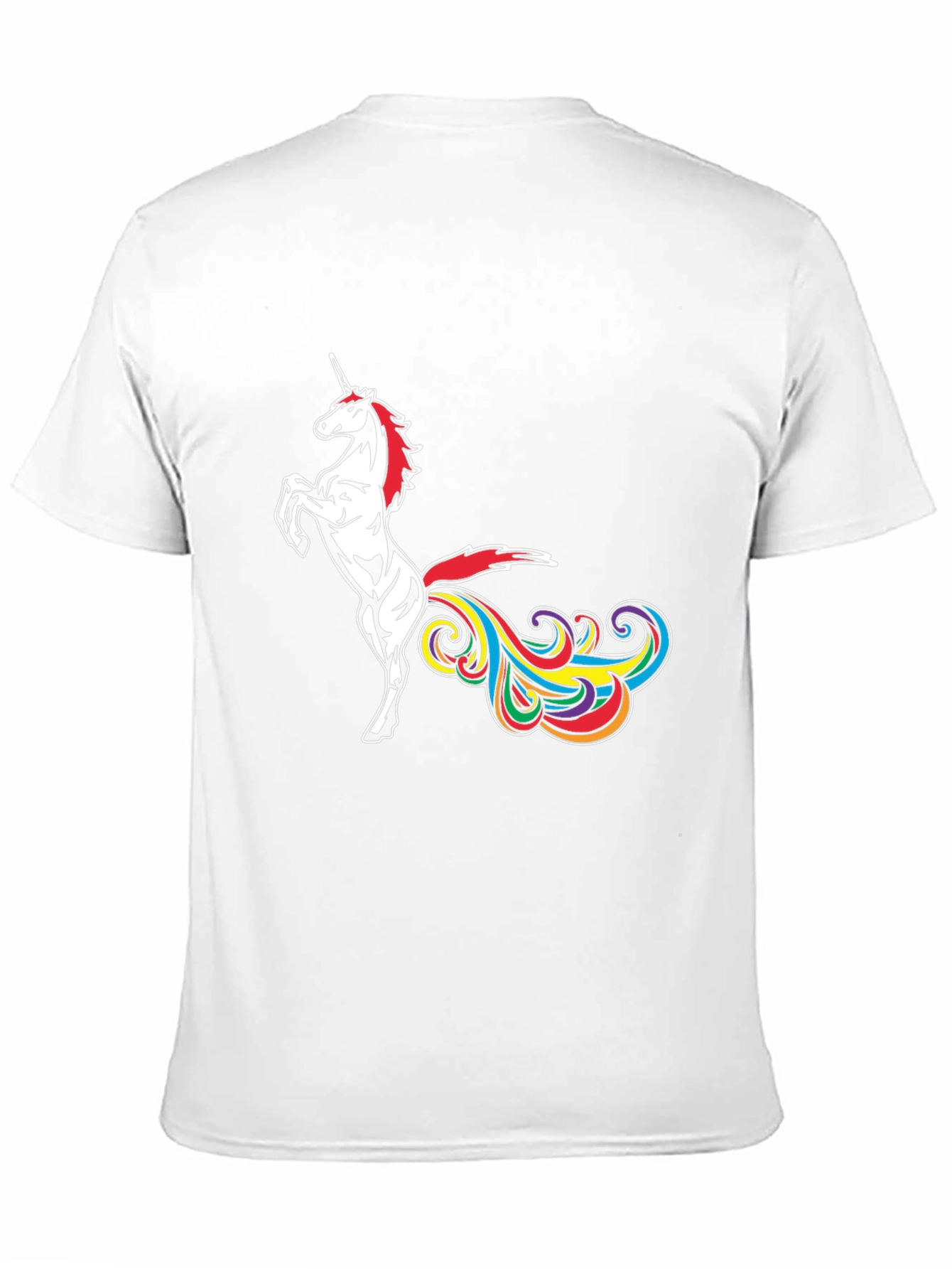 Black Unicorn Rainbow Funny Tee view 11