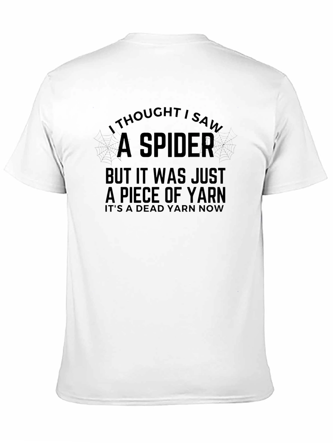 Black Funny Spider Yarn T-Shirt view 11