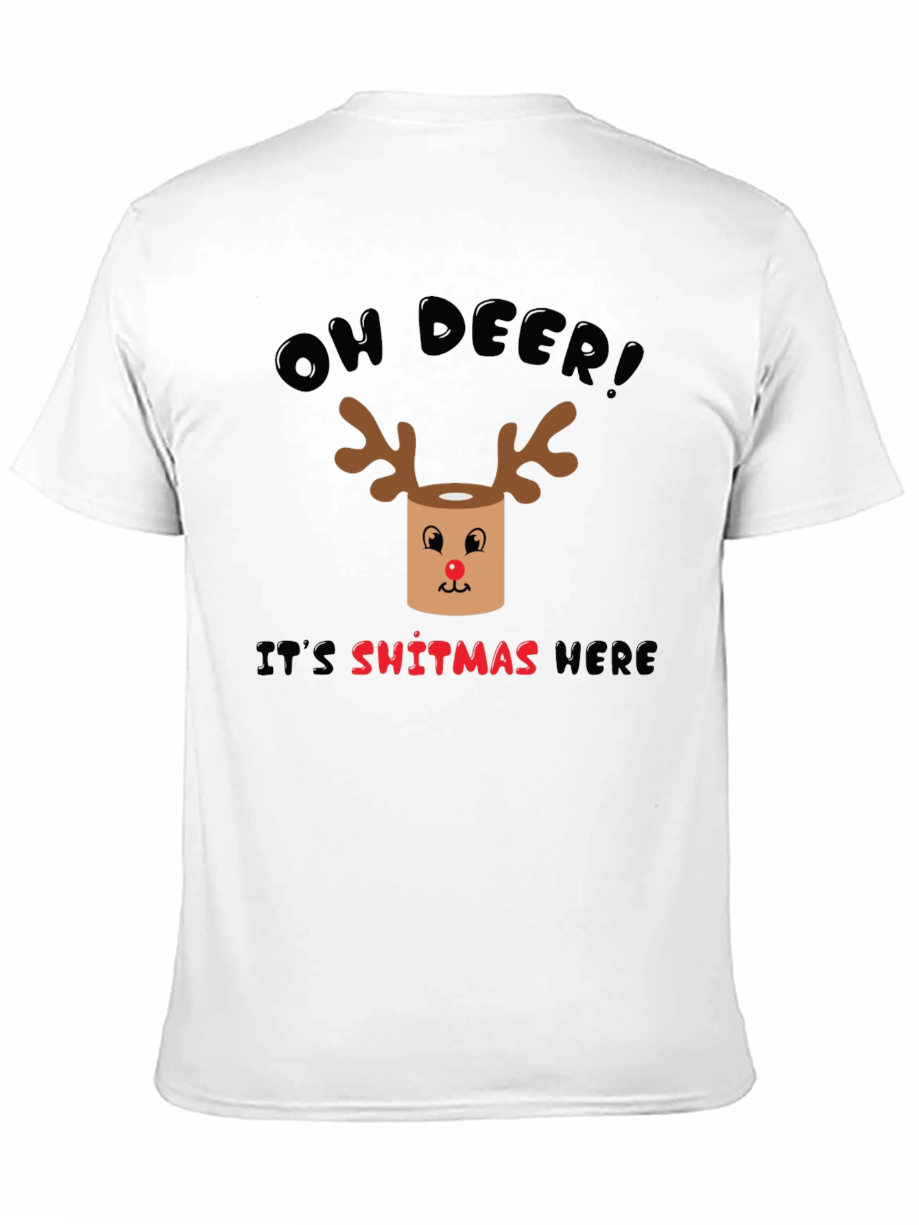 Black Oh Deer! It's Sh*tmas Here Funny Christmas T-Shirt view 11