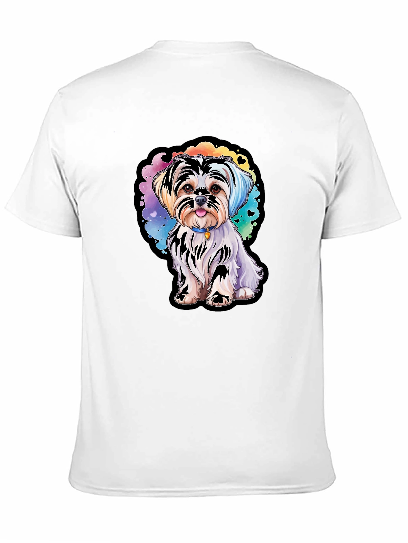 Black Cute Dog Graphic Tee - Stylish Unisex T-Shirt view 11