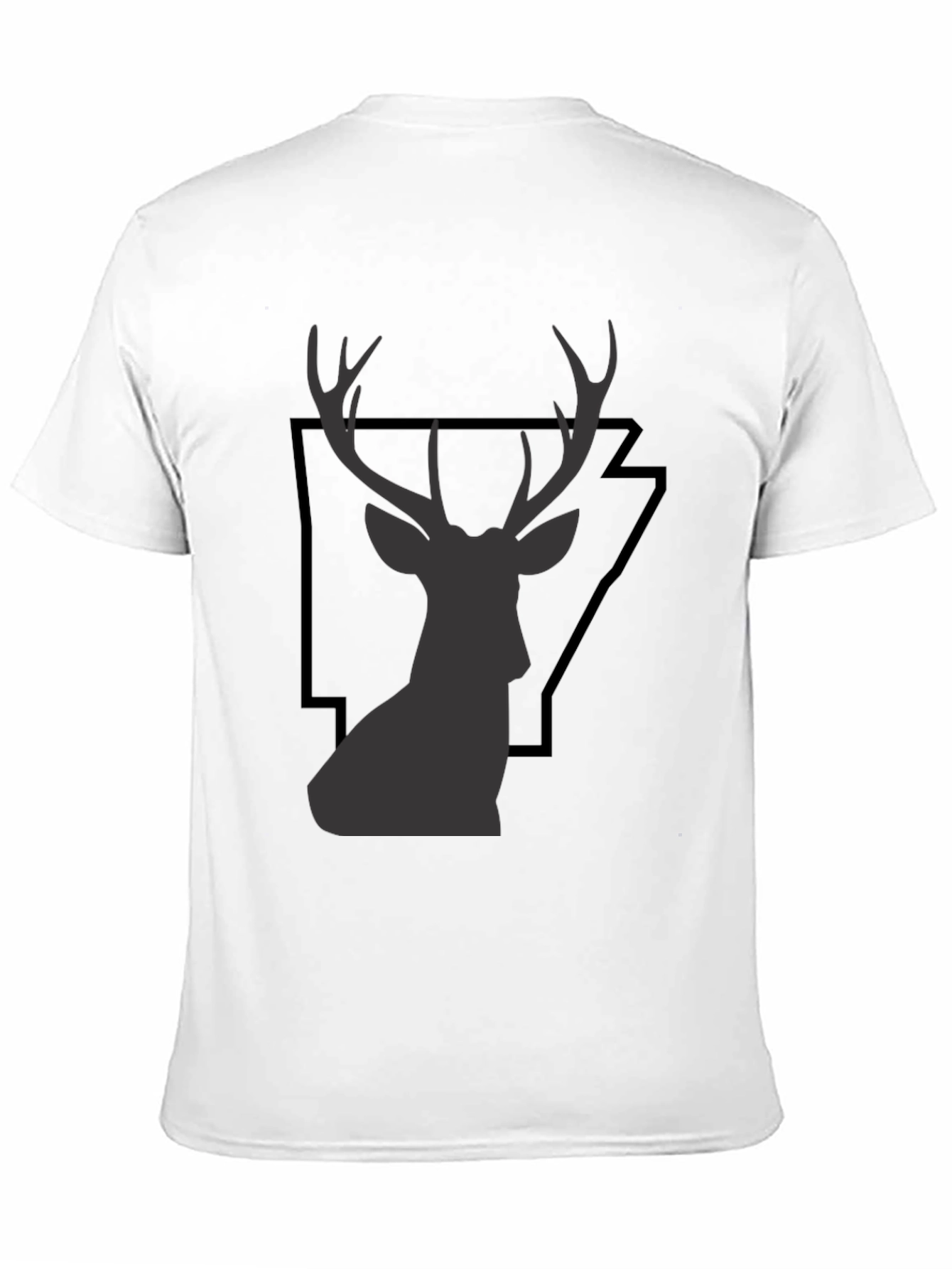 Black Deer Graphic Tee - Black Cotton T-Shirt view 11