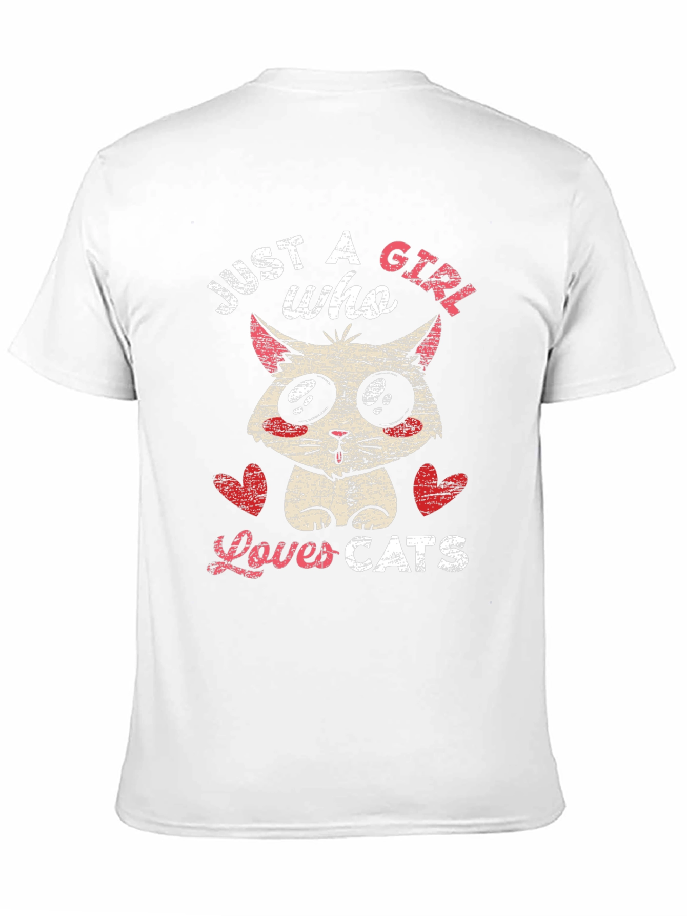 Black Just a Girl Who Loves Cats T-Shirt view 11