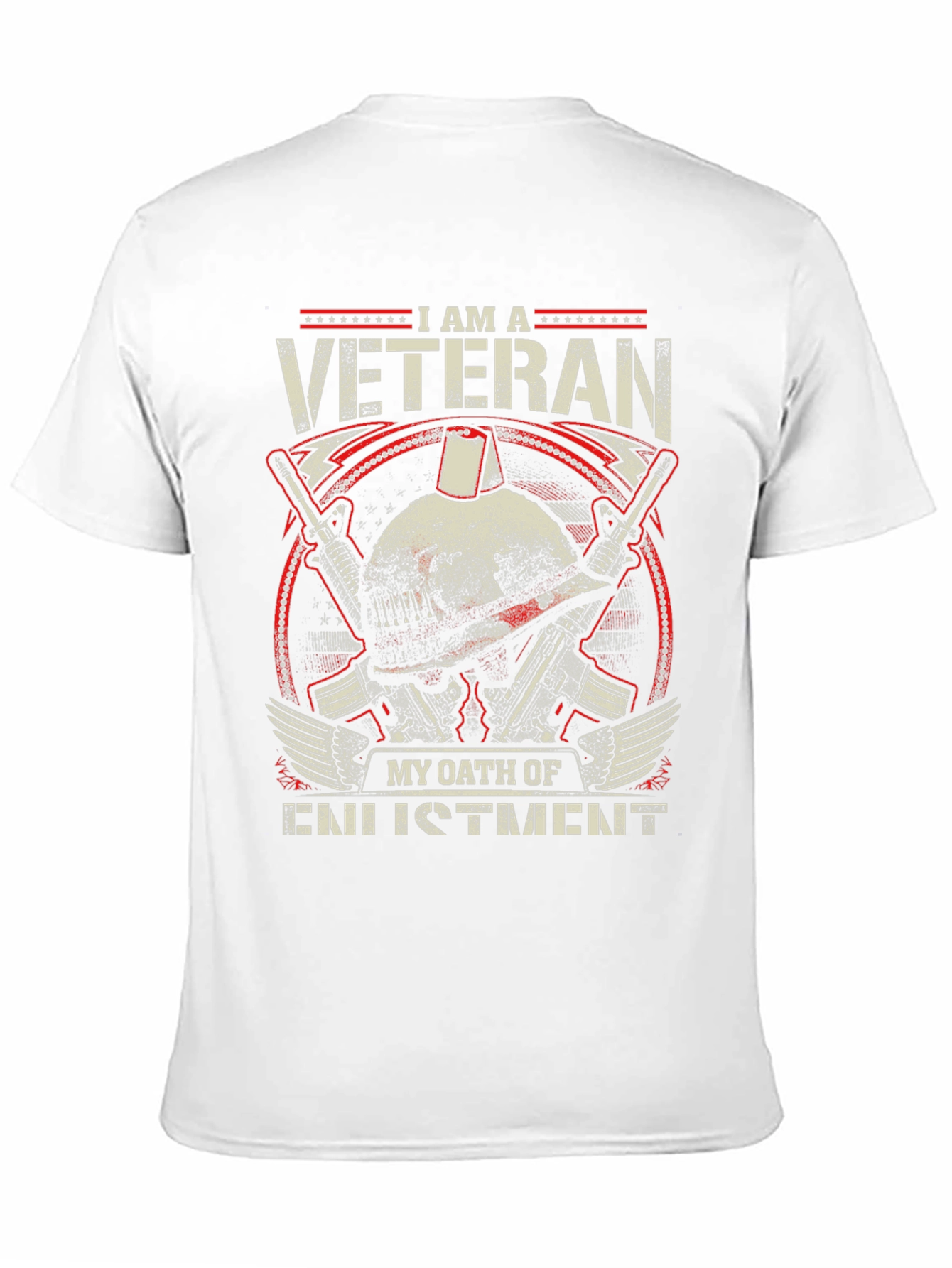 Black I am a Veteran T-Shirt - Military Oath Design view 11