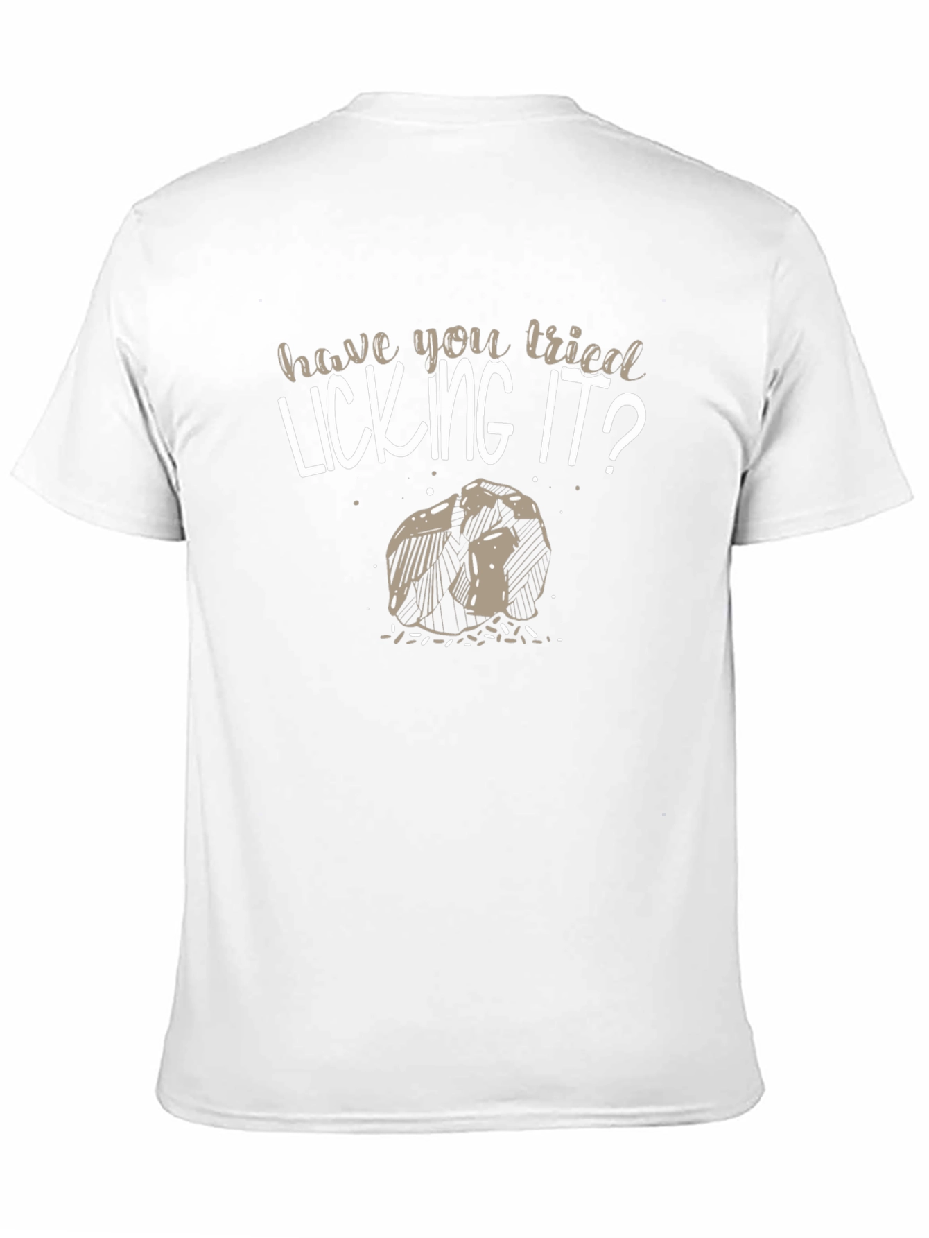 Black Have You Tried Licking It? Novelty Graphic T-Shirt view 11