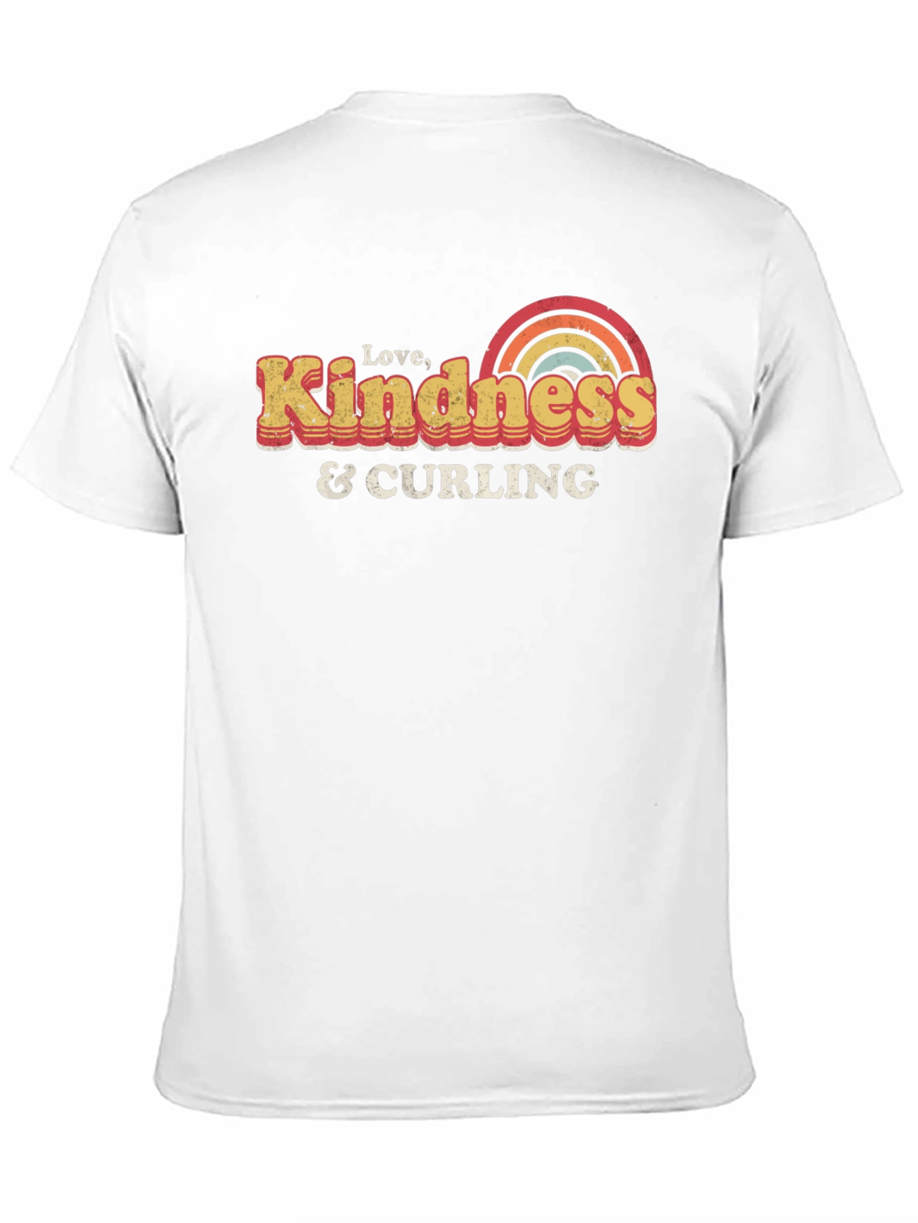 Black Love Kindness Curling T-Shirt Retro Design view 11