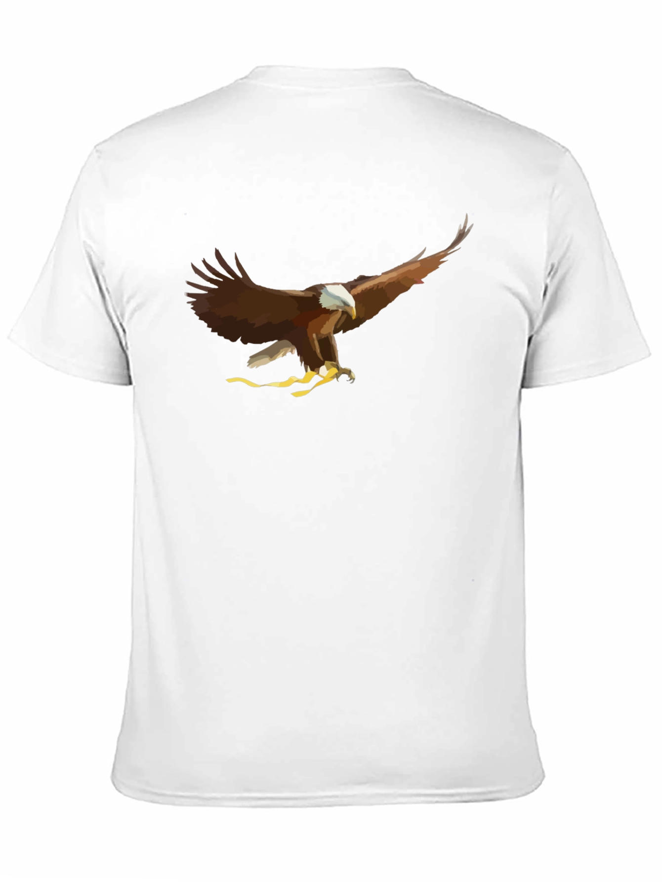 Black Men's Eagle Graphic Print Black T-Shirt view 11