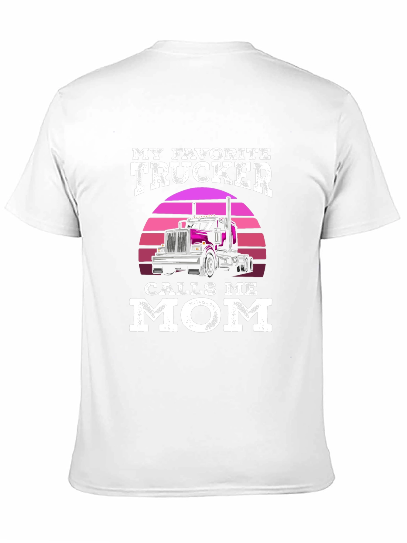 Black My Favorite Trucker Calls Me Mom T-Shirt view 11