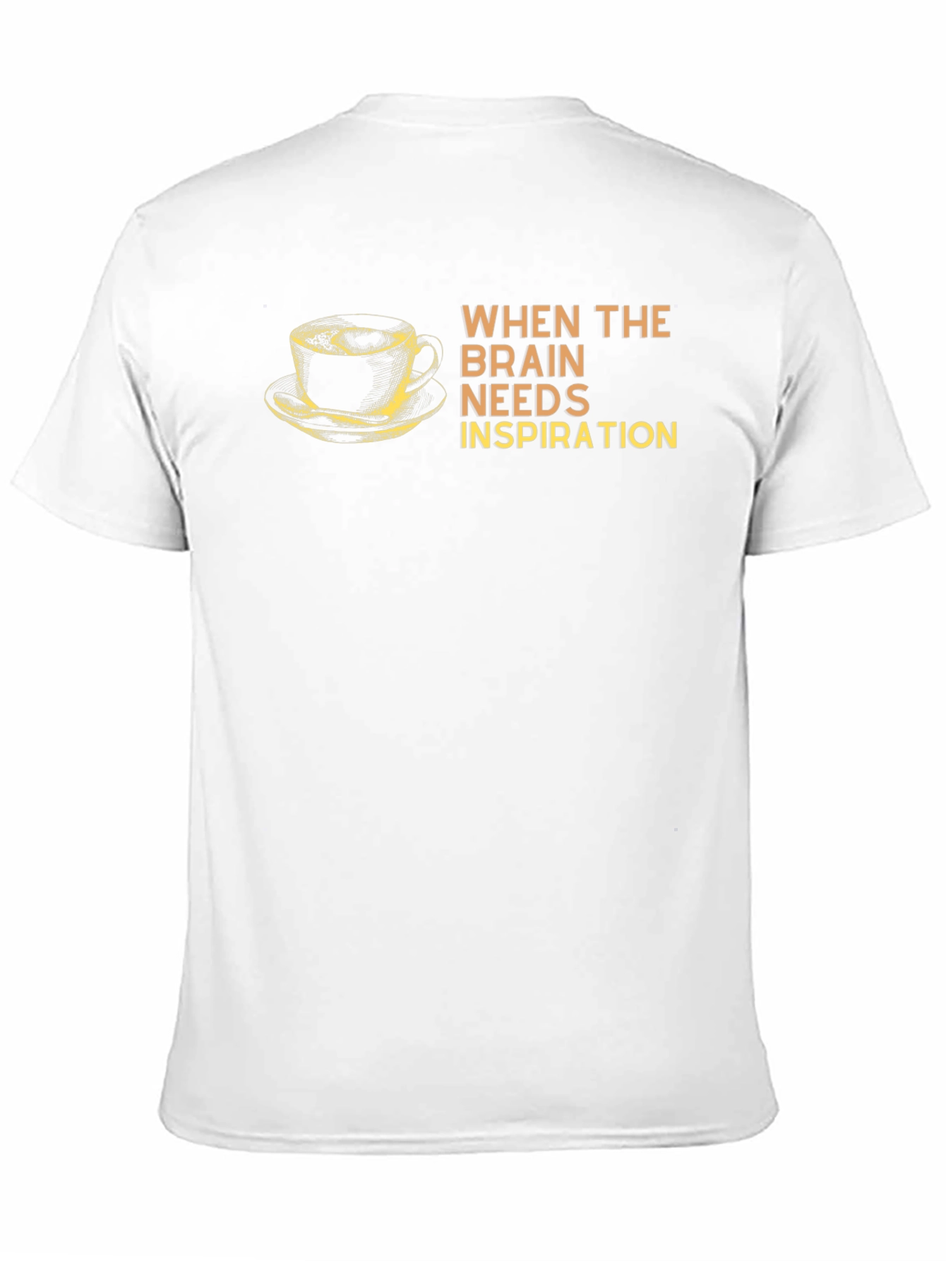 Black Brain Needs Inspiration Coffee T-Shirt view 11