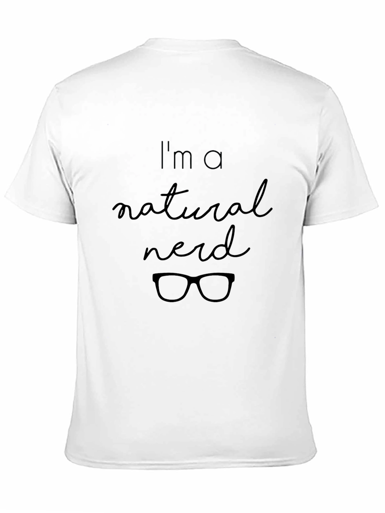 Black Natural Nerd T-Shirt - Black Cotton Tee view 11