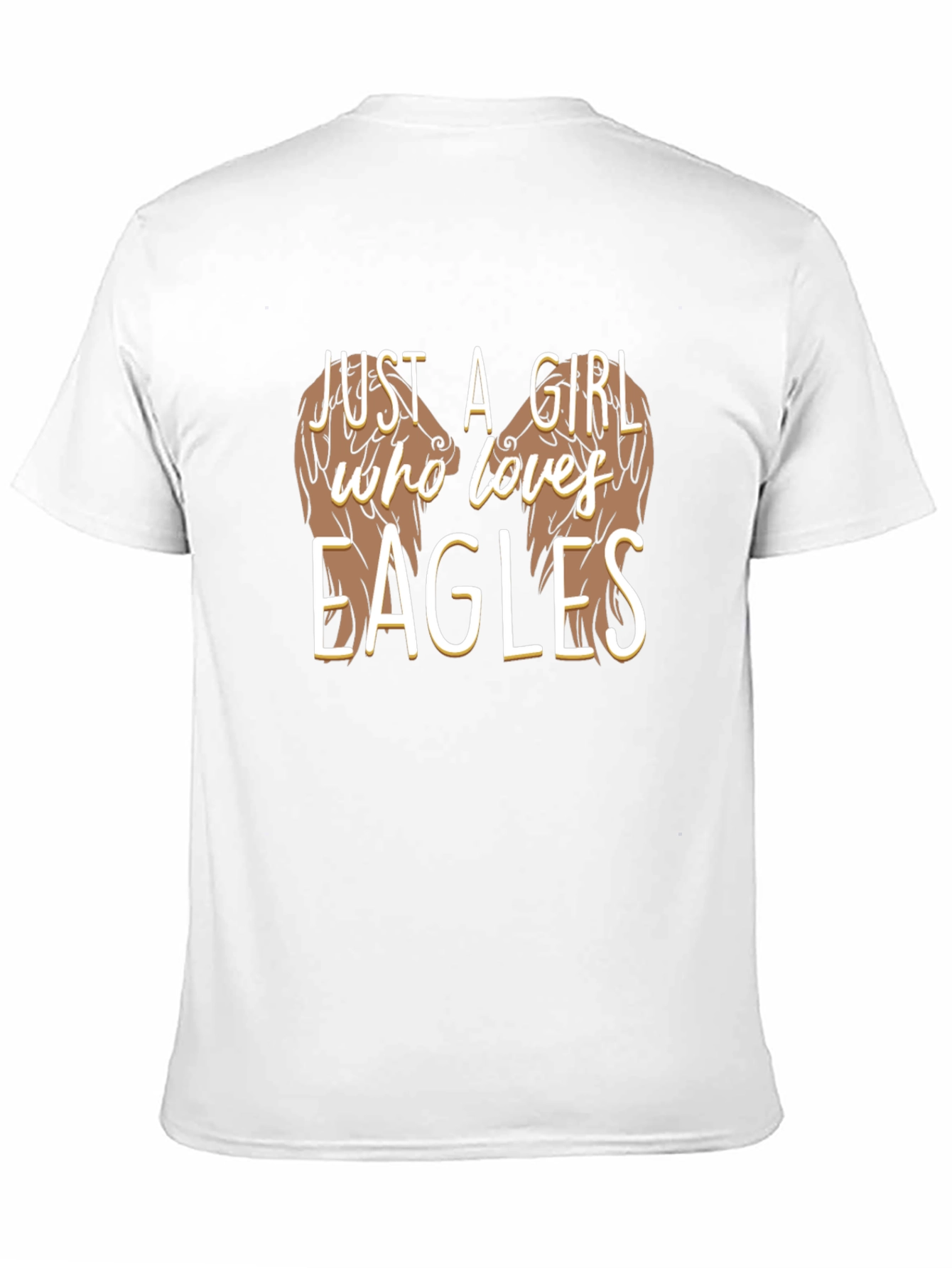 Black Just A Girl Who Loves Eagles Graphic Tee view 11