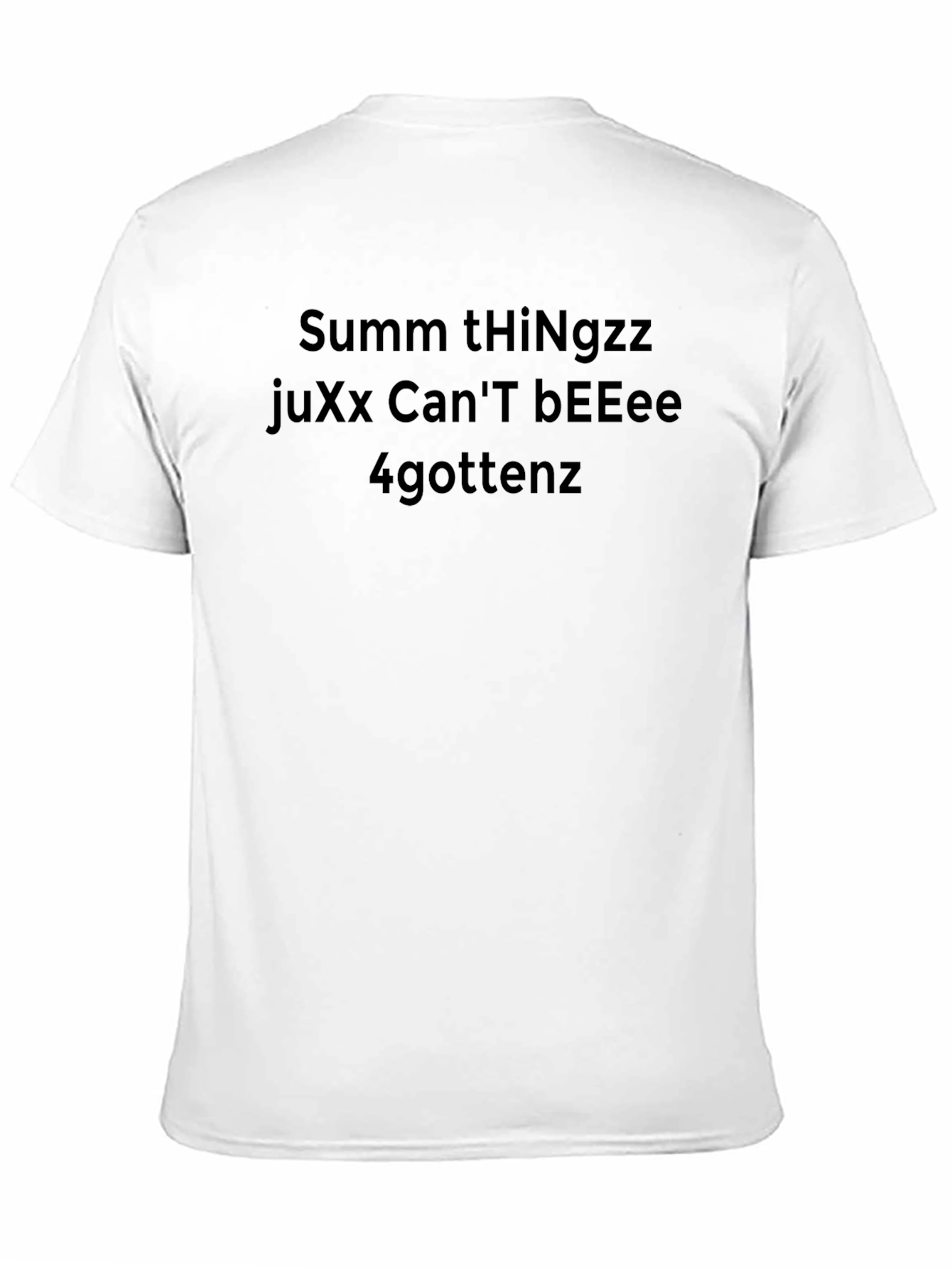Black Edgy Slogan T-Shirt: "Summ tHiNgzz" view 11