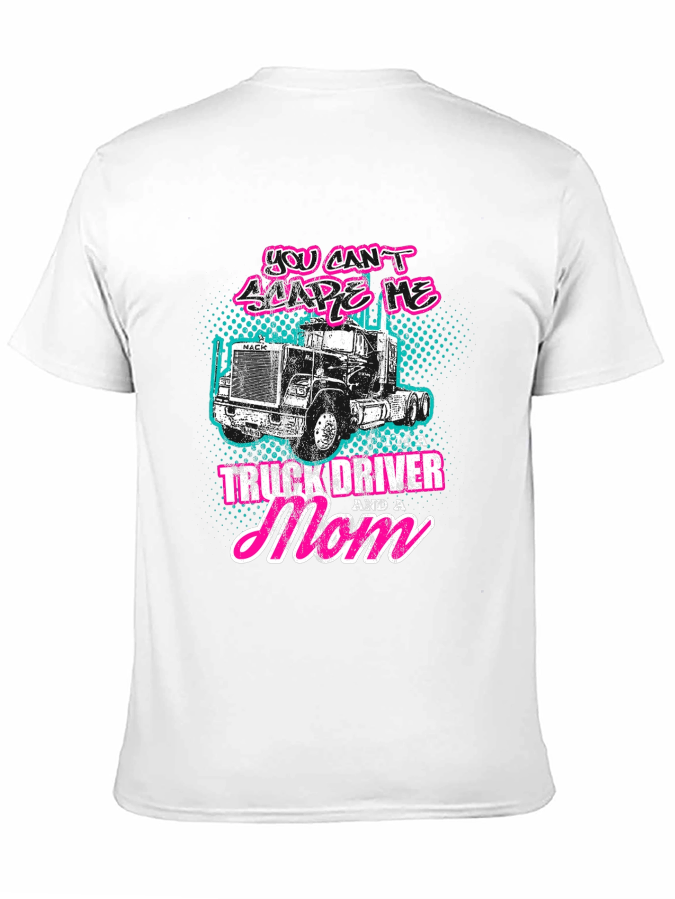 Black Truck Driver Mom T-Shirt - Black Crew Neck Tee view 11