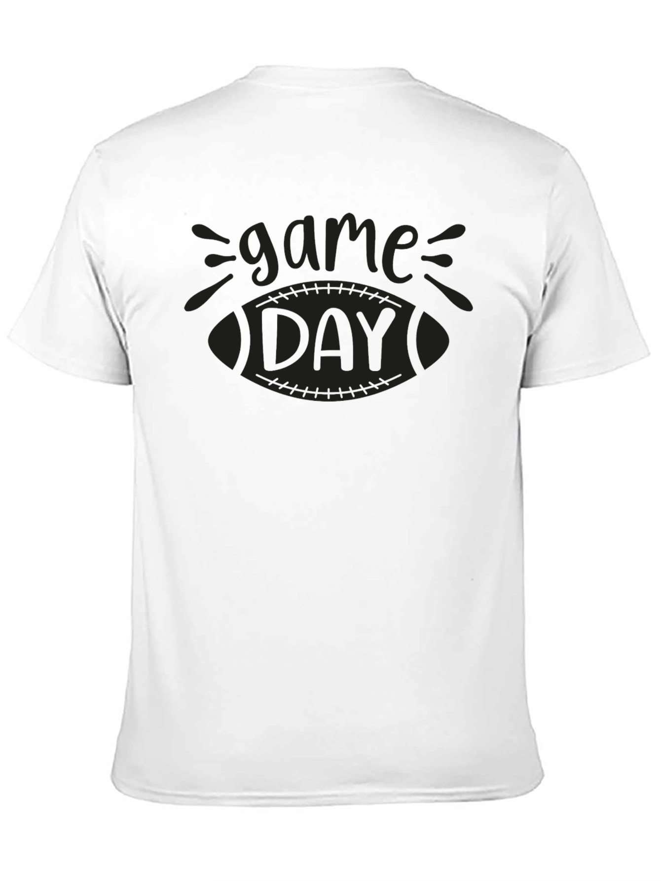 Black Game Day Football T-Shirt - Black view 11