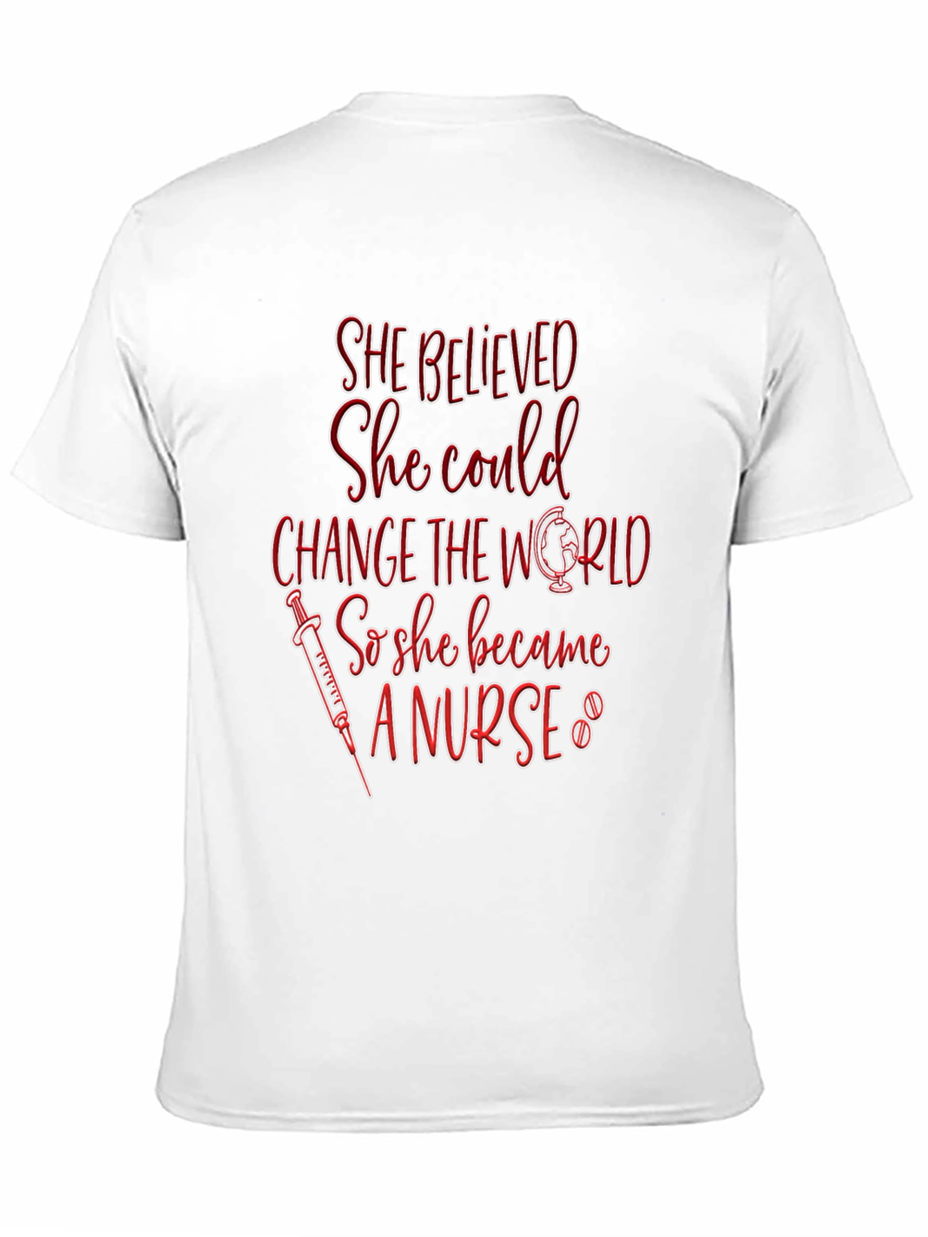 Black Nurse T-Shirt - She Believed She Could Change the World view 11