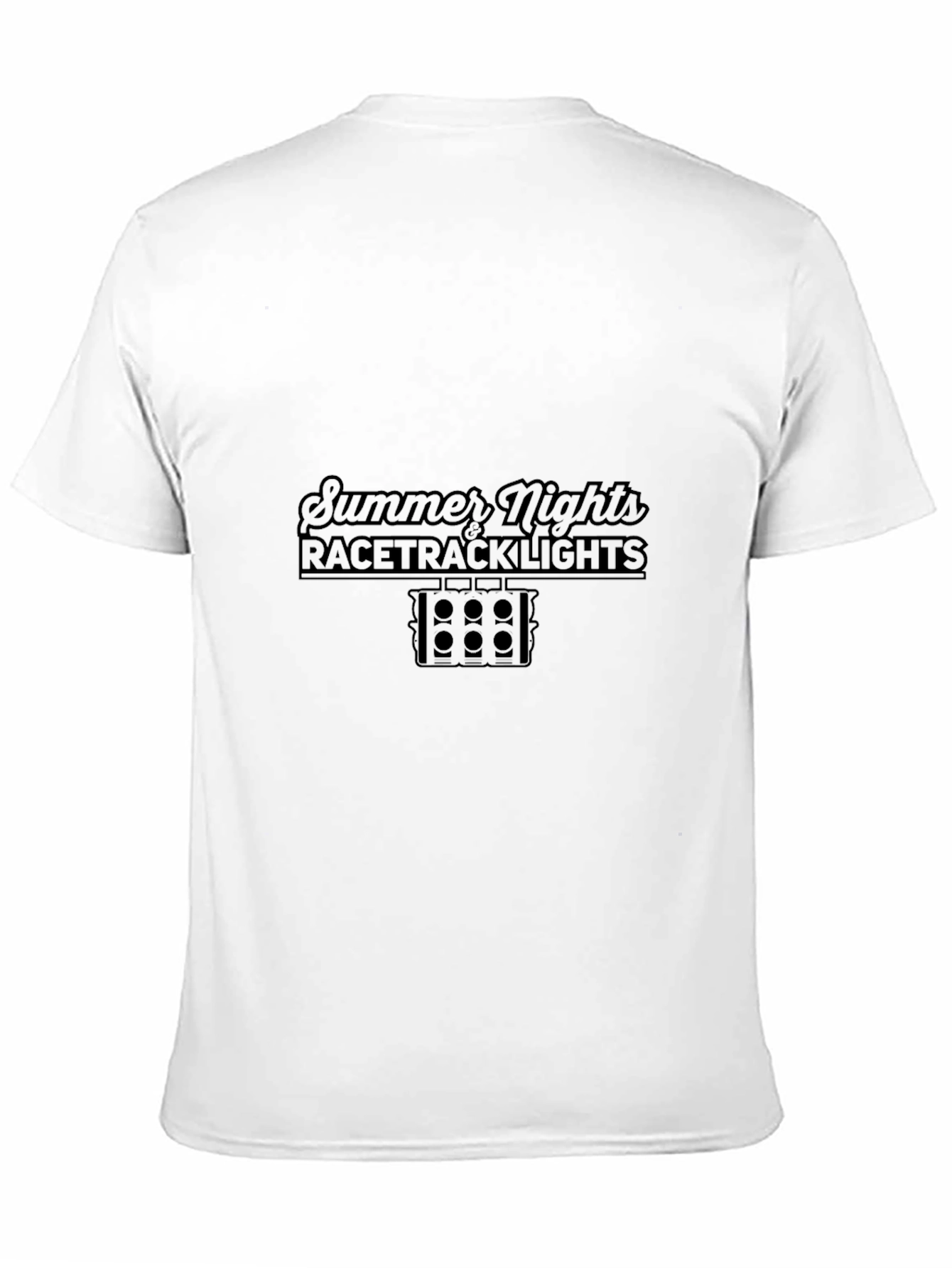 Black Summer Nights Racetrack Lights Graphic Tee view 11