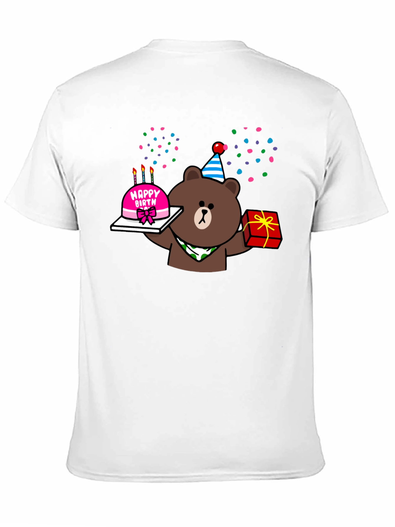 Black Birthday Bear Graphic Tee - Cute Party Shirt view 11