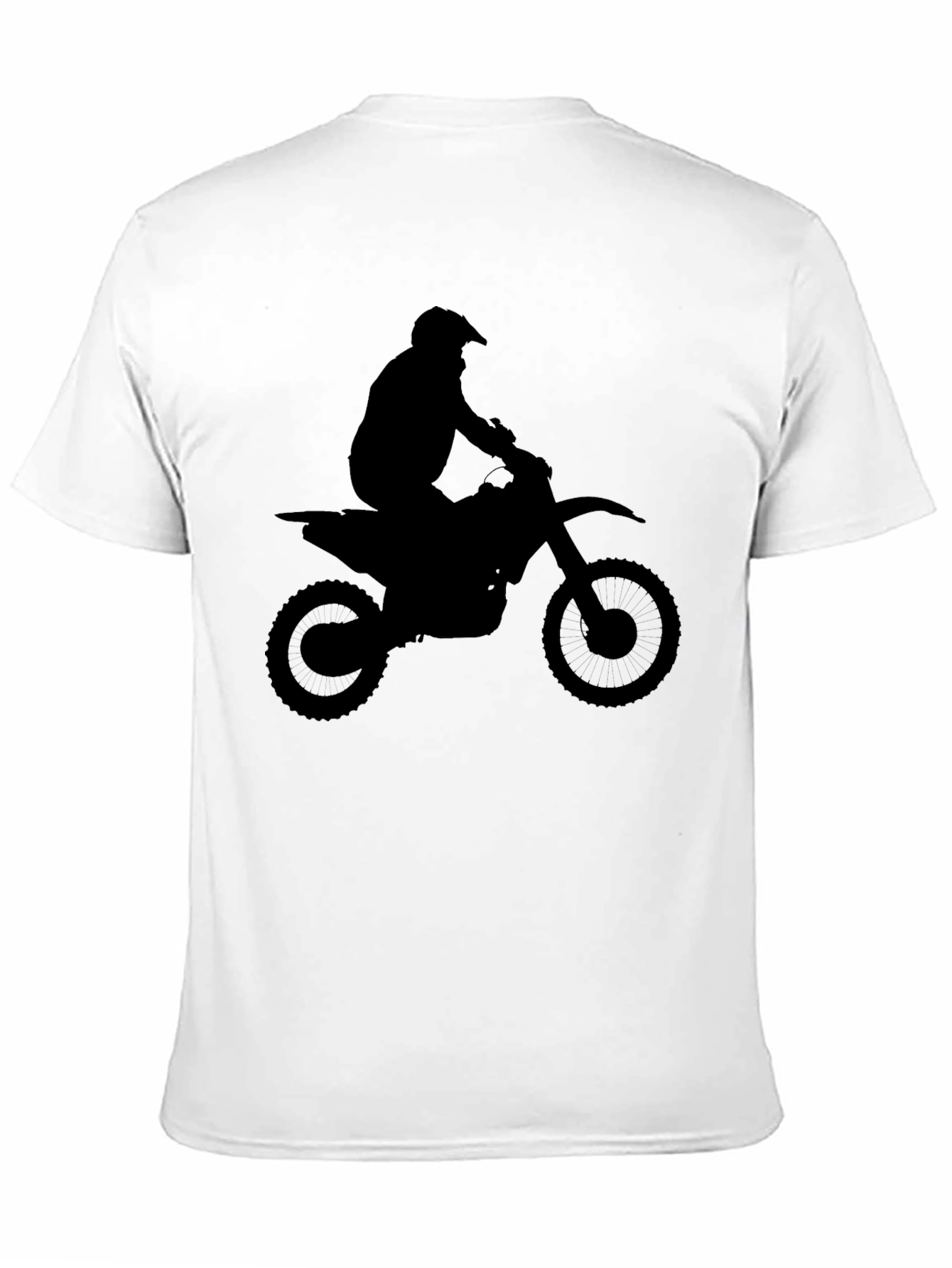 Black Motocross Silhouette Black T-Shirt view 11