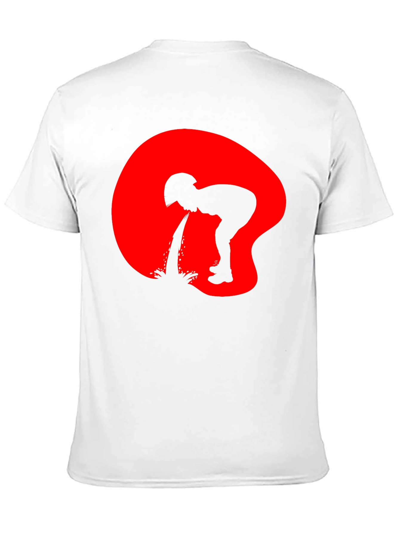 Black Puking Silhouette Graphic Tee - Black view 11