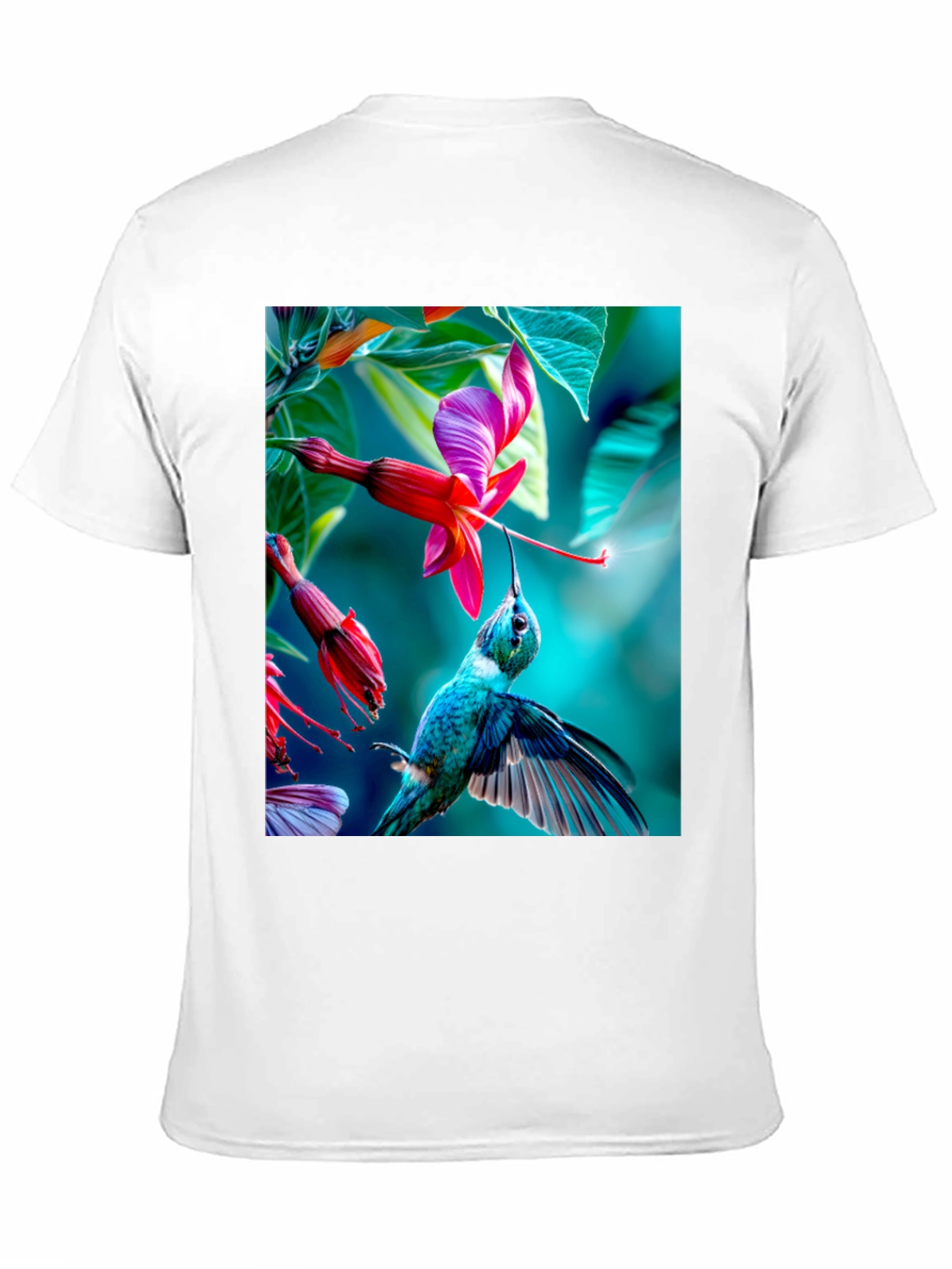 Hummingbird Floral Graphic Tee - 11