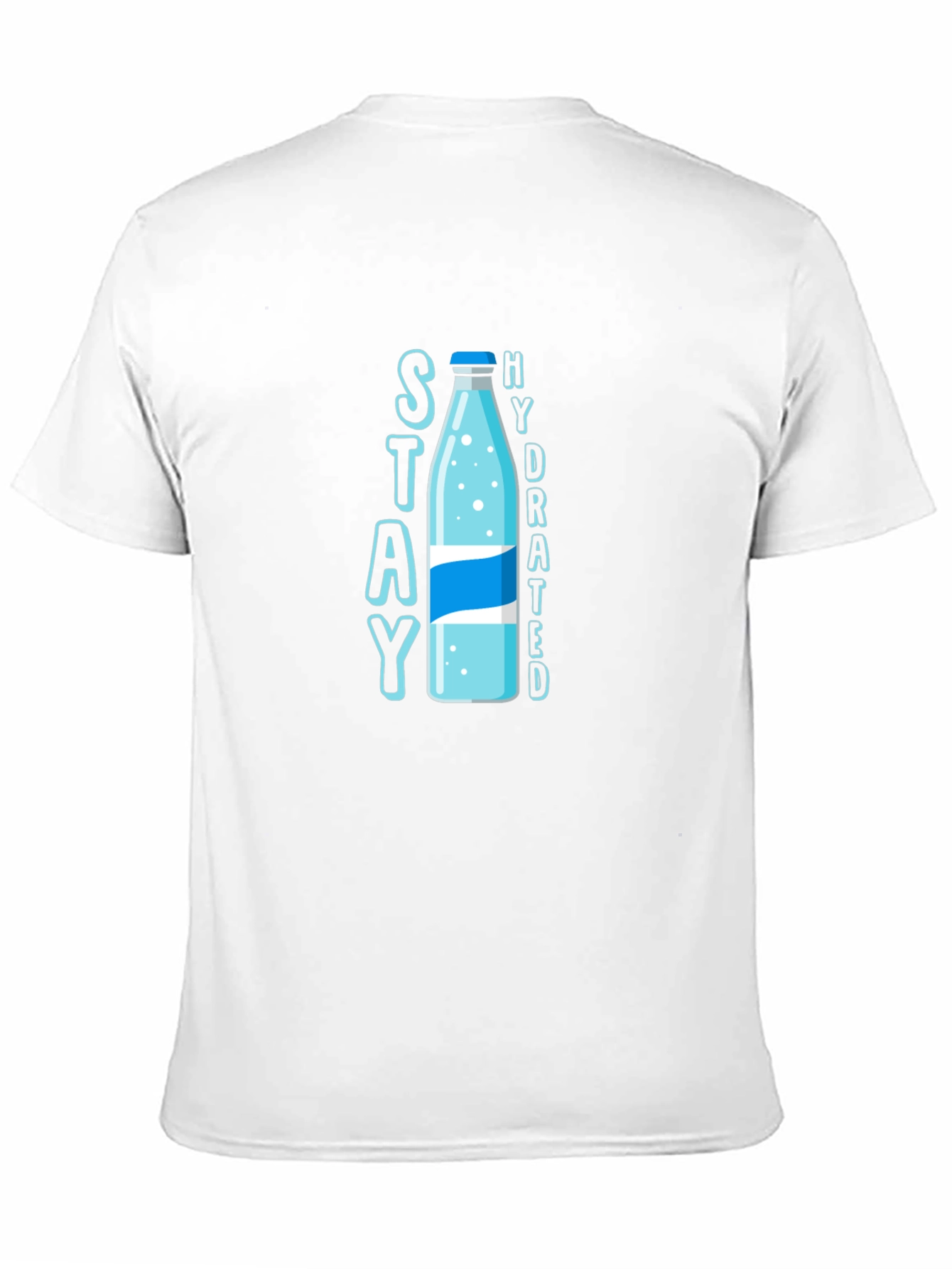 Stay Hydrated T-Shirt: Stylish Water Bottle Design - 11