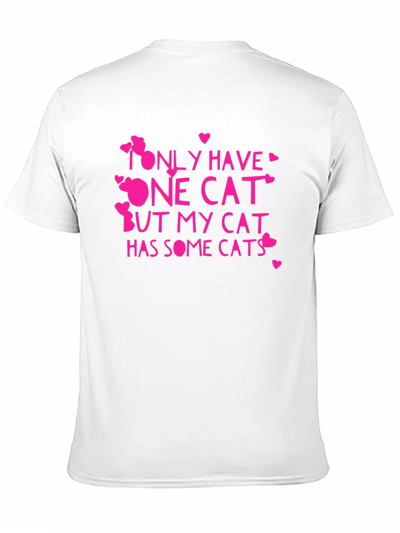 Black Funny Cat Lover T-Shirt - Only Have One Cat Tee view 11