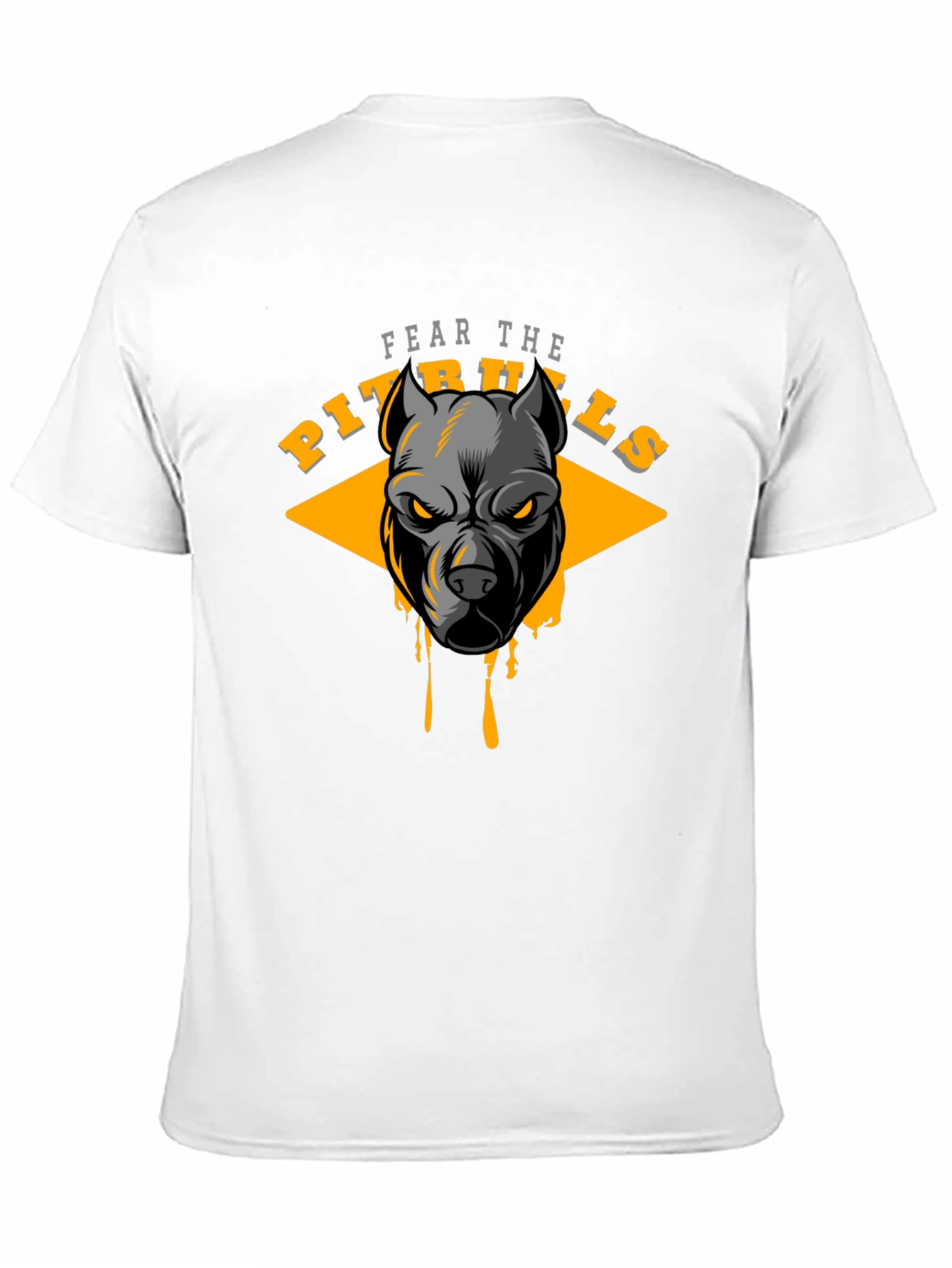 Black Fear the Pitbulls Graphic Tee view 11