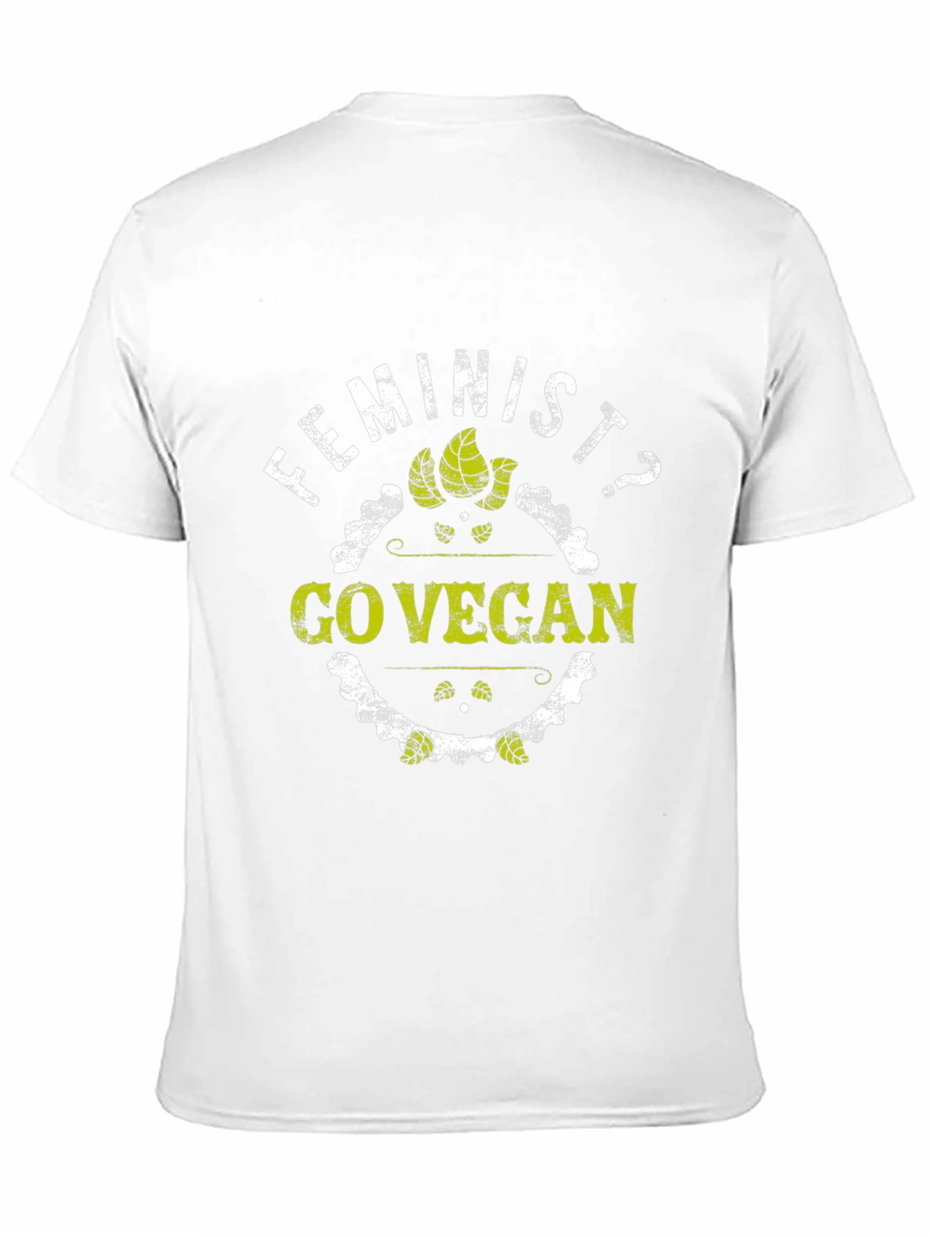 Black Feminist Go Vegan T-Shirt - Black Graphic Tee view 11
