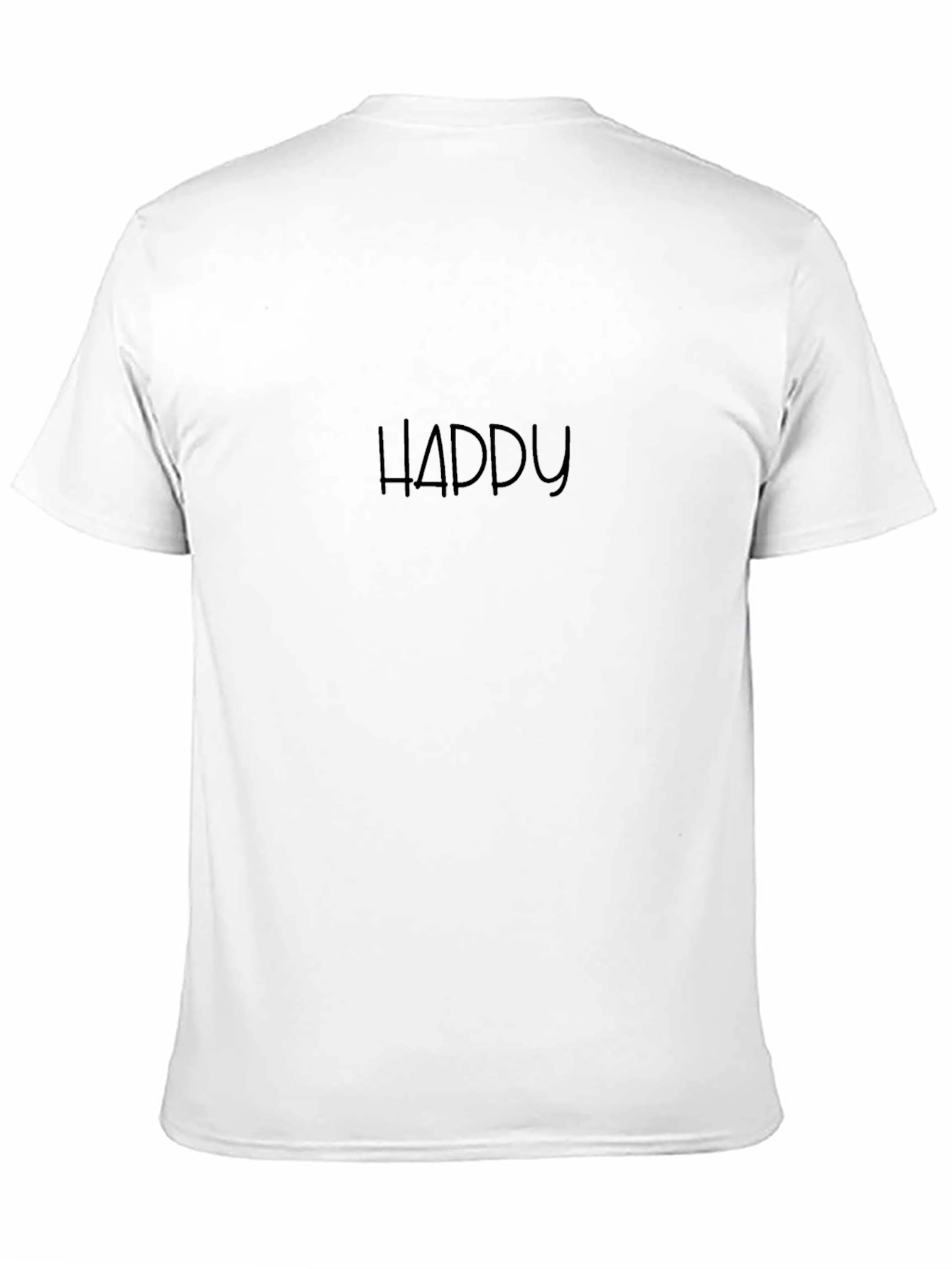 Black Men's Black HAPPY Graphic T-Shirt view 11